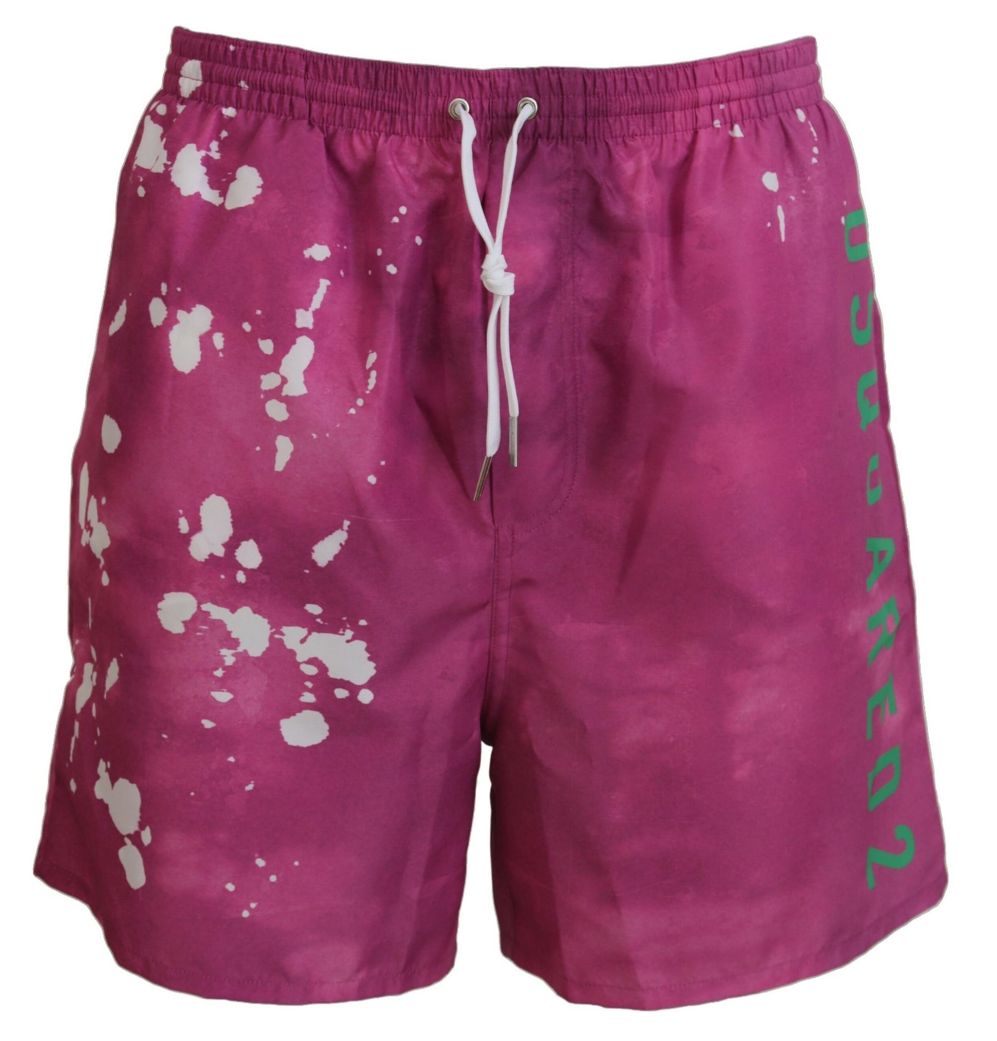 Dsquared² – Badeshorts mit Batikmuster in Rosa