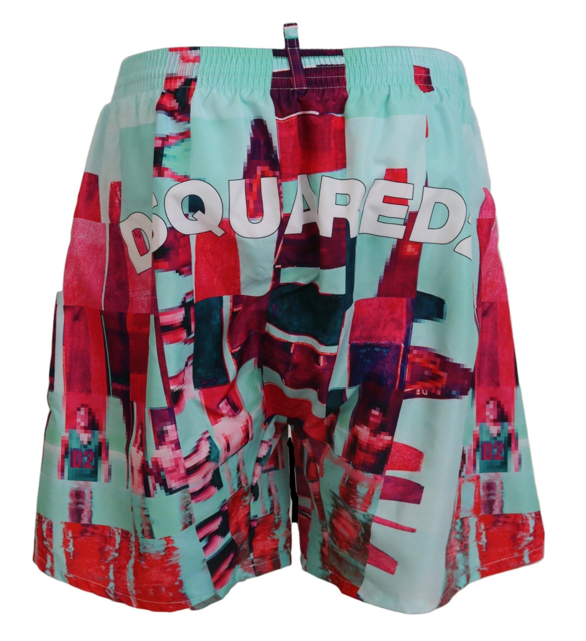 Dsquared² – Mehrfarbig bedruckte Badeshorts mit Boxer
