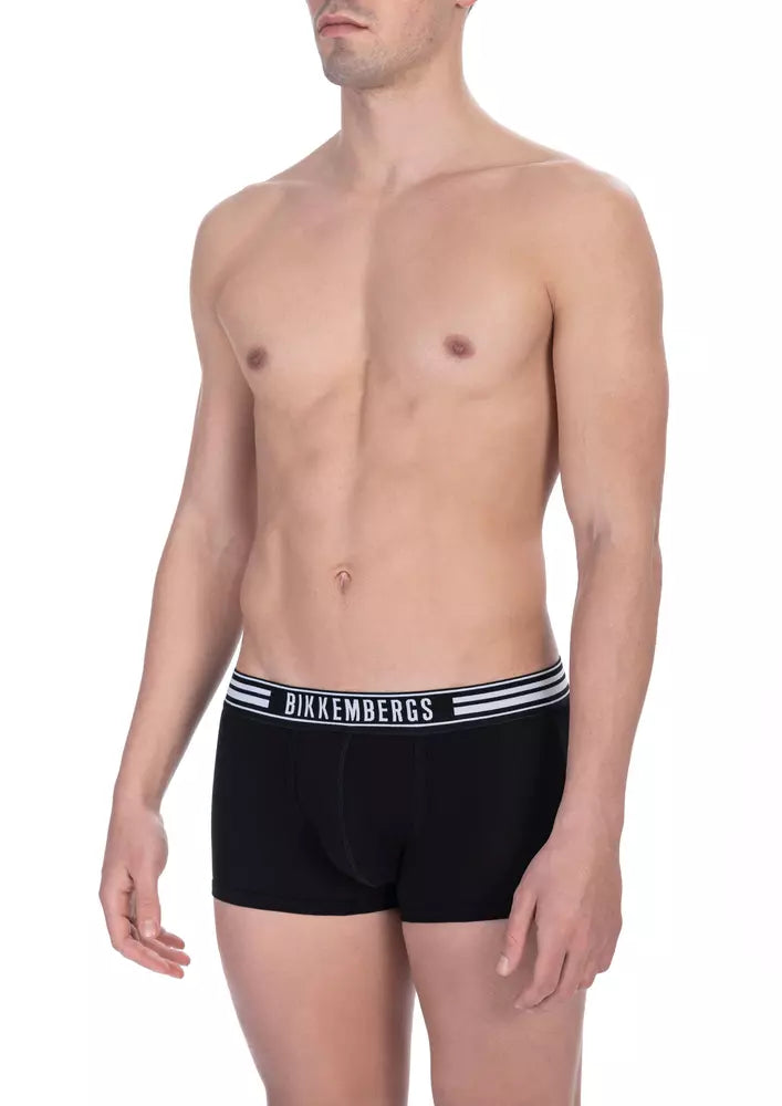 Bikkembergs – Schwarze Herren-Badehose aus Baumwolle