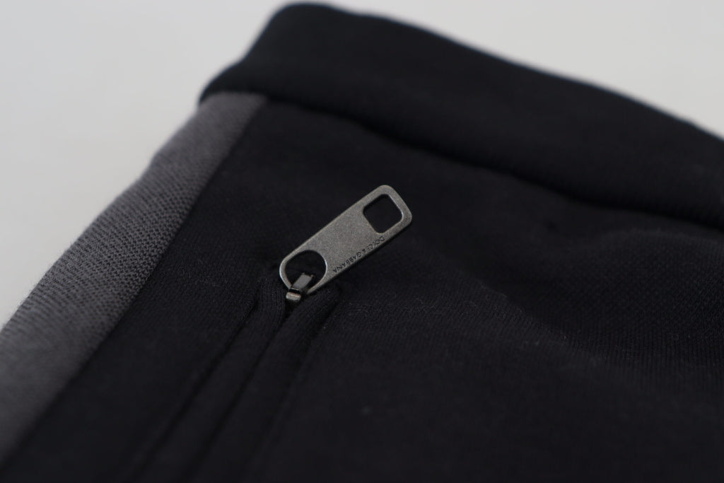 Dolce &amp; Gabbana – Elegante schwarze Jogginghose aus luxuriöser Wollmischung