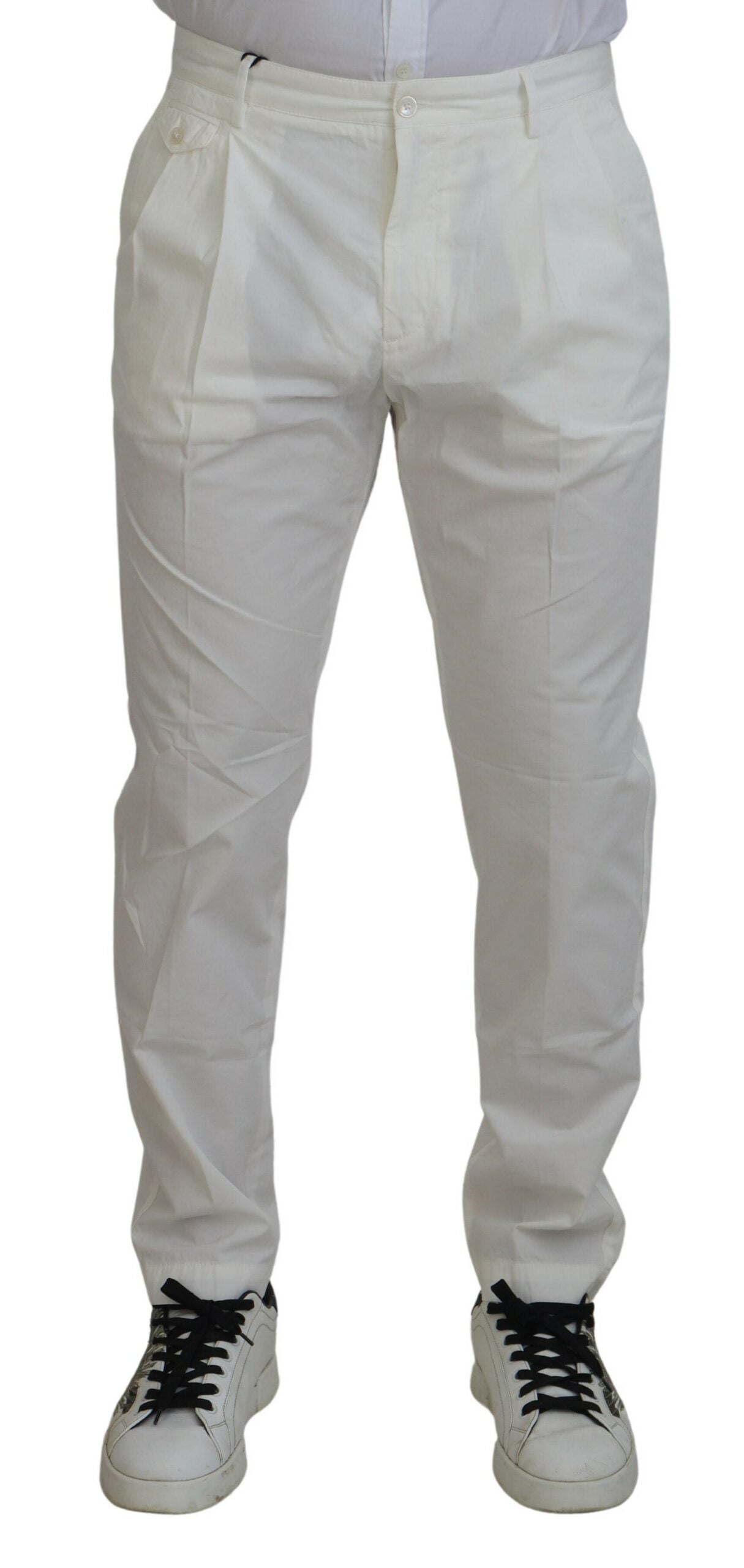Dolce &amp; Gabbana Elegante weiße Chinohose aus Baumwolle