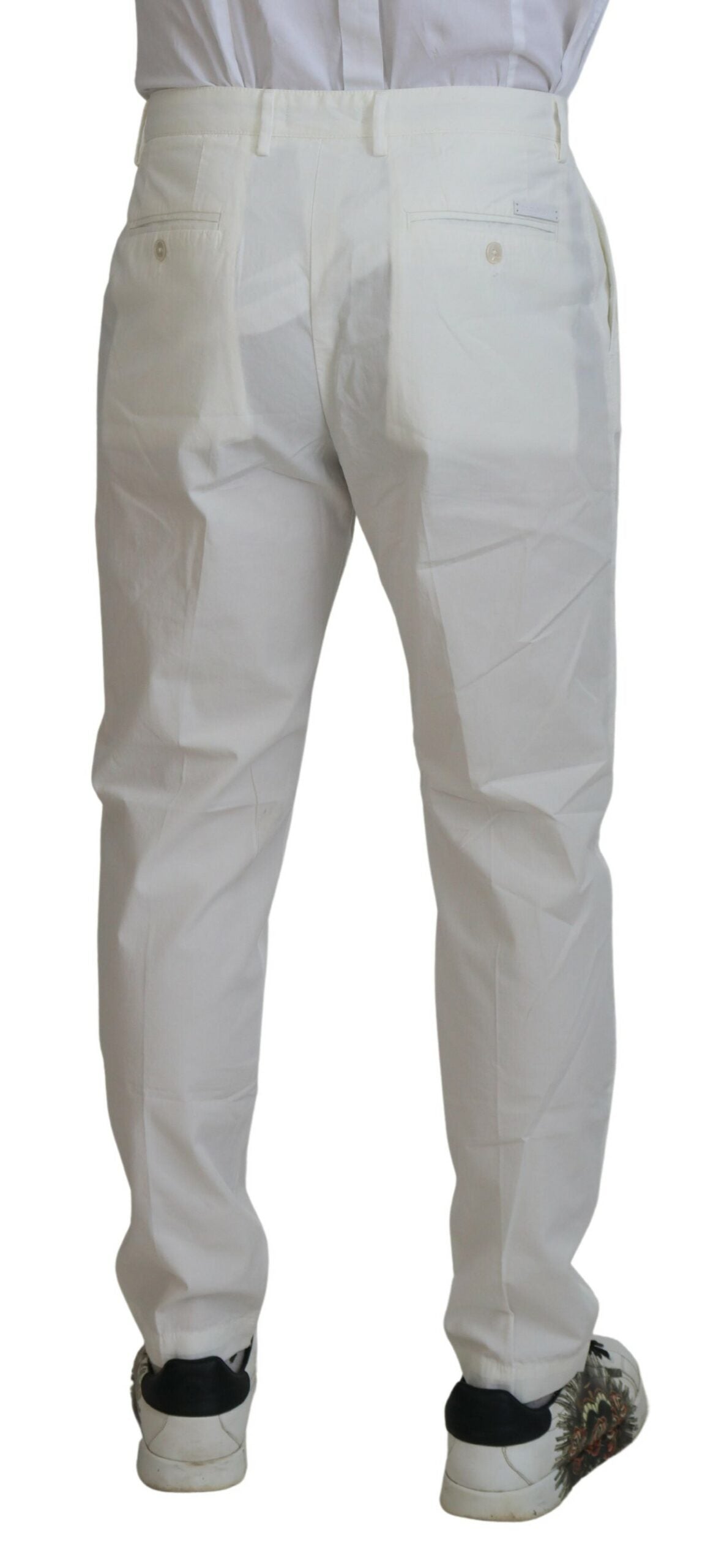 Dolce &amp; Gabbana Elegante weiße Chinohose aus Baumwolle