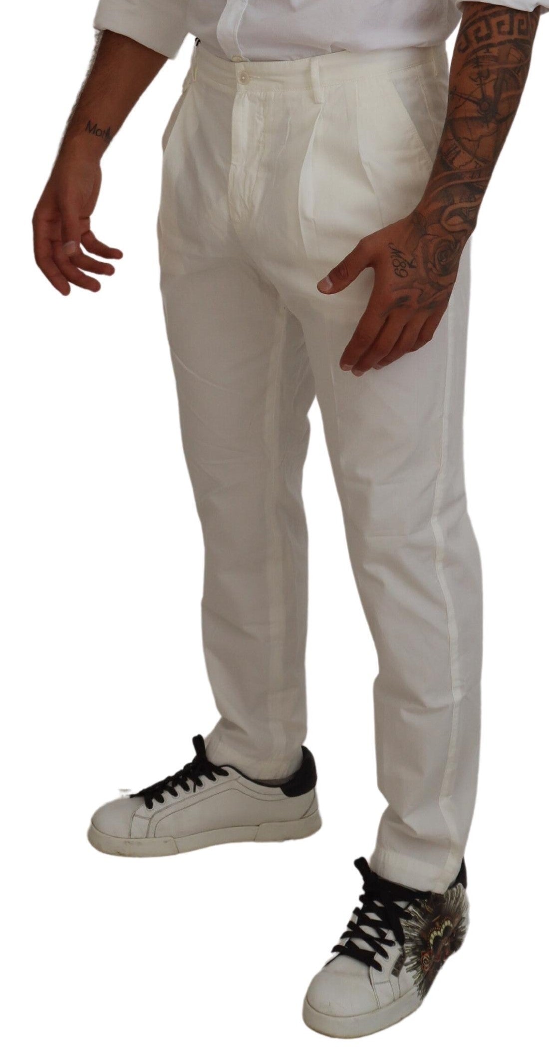 Dolce &amp; Gabbana Elegante weiße Chinohose aus Baumwolle