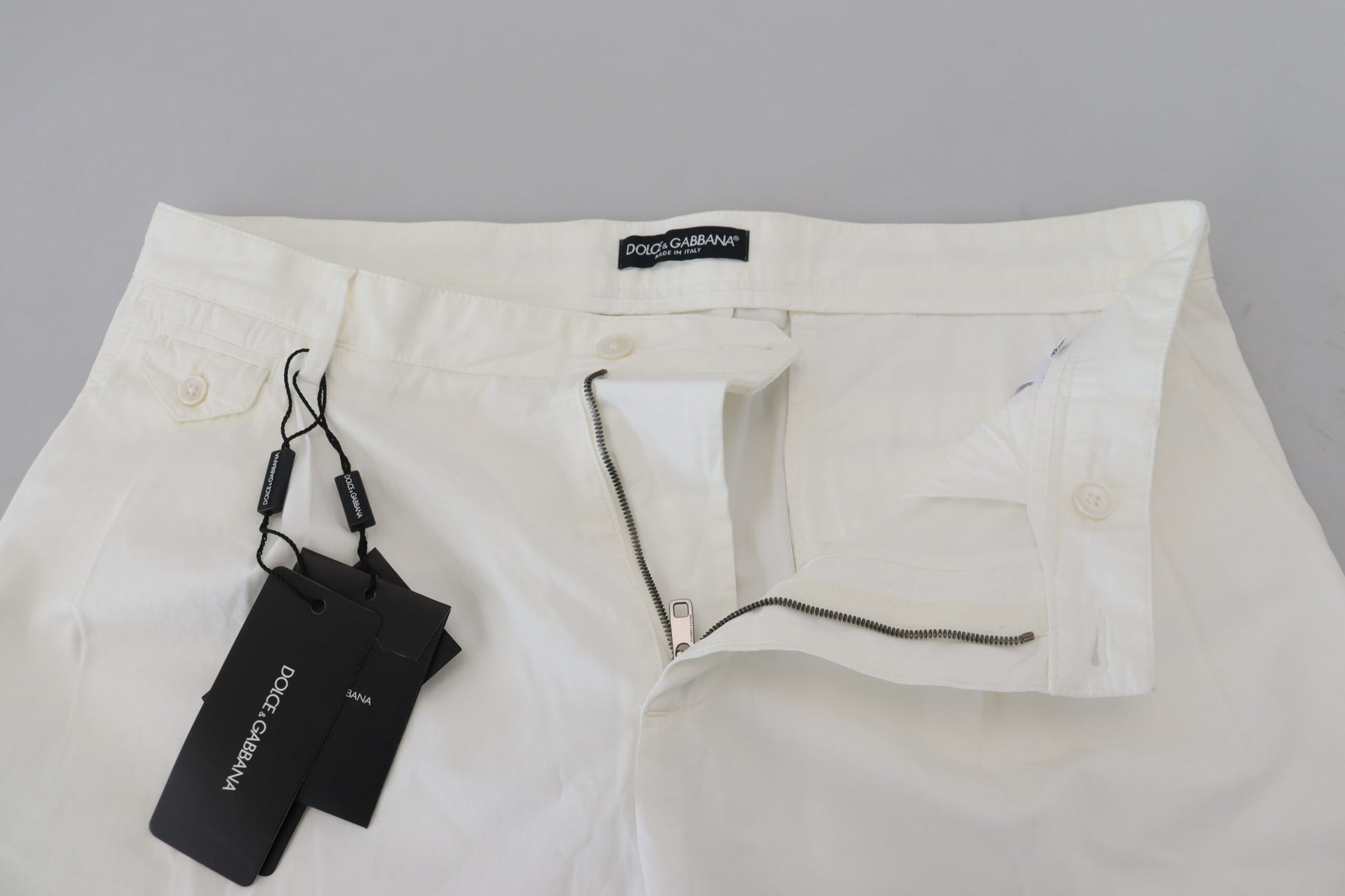 Dolce &amp; Gabbana Elegante weiße Chinohose aus Baumwolle