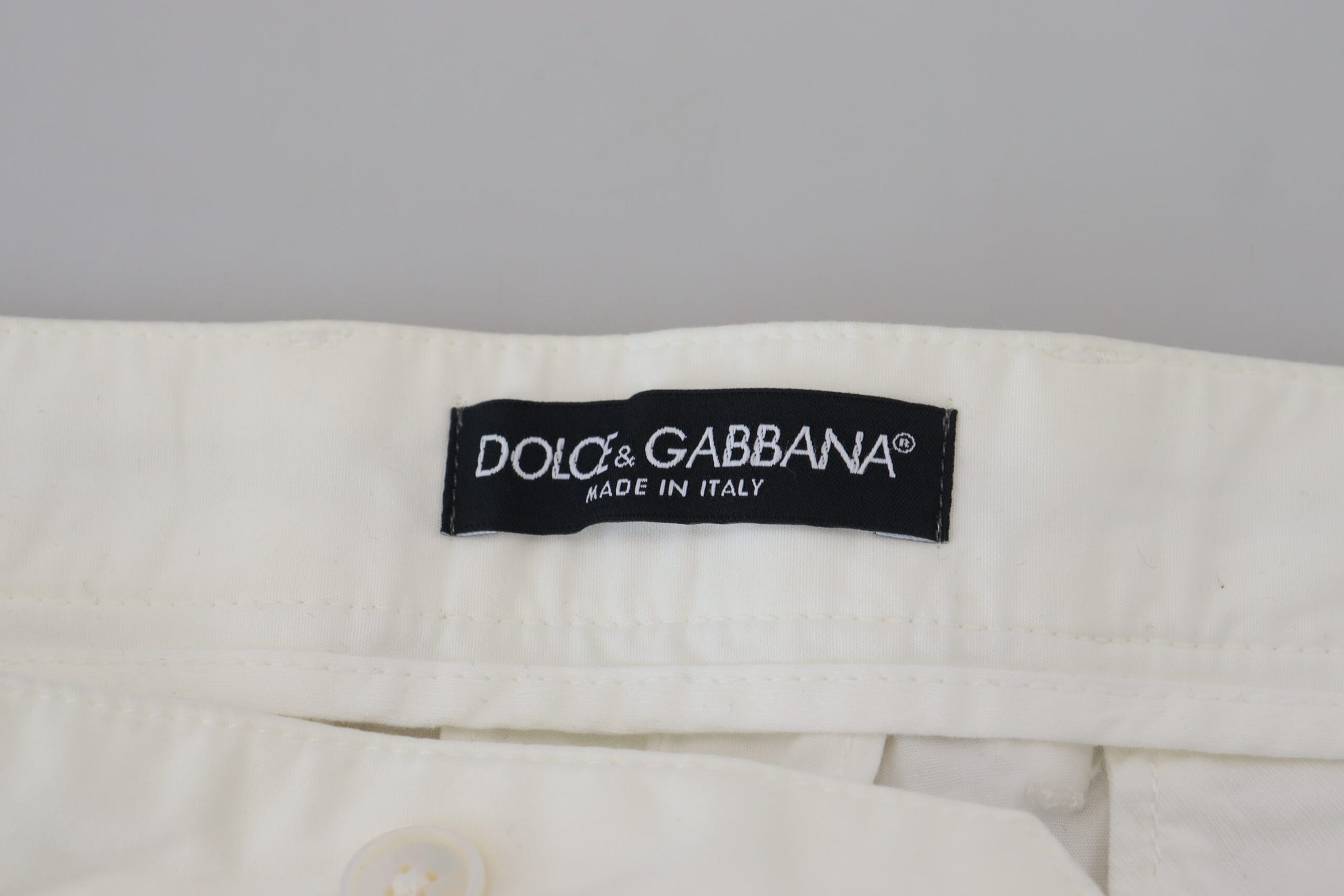 Dolce &amp; Gabbana Elegante weiße Chinohose aus Baumwolle