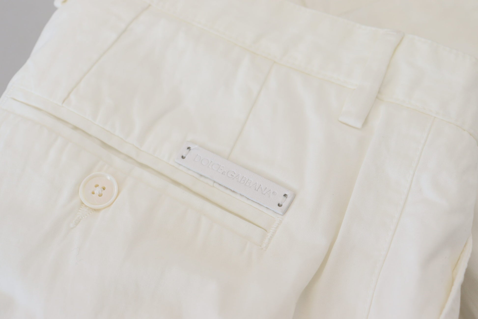 Dolce &amp; Gabbana Elegante weiße Chinohose aus Baumwolle