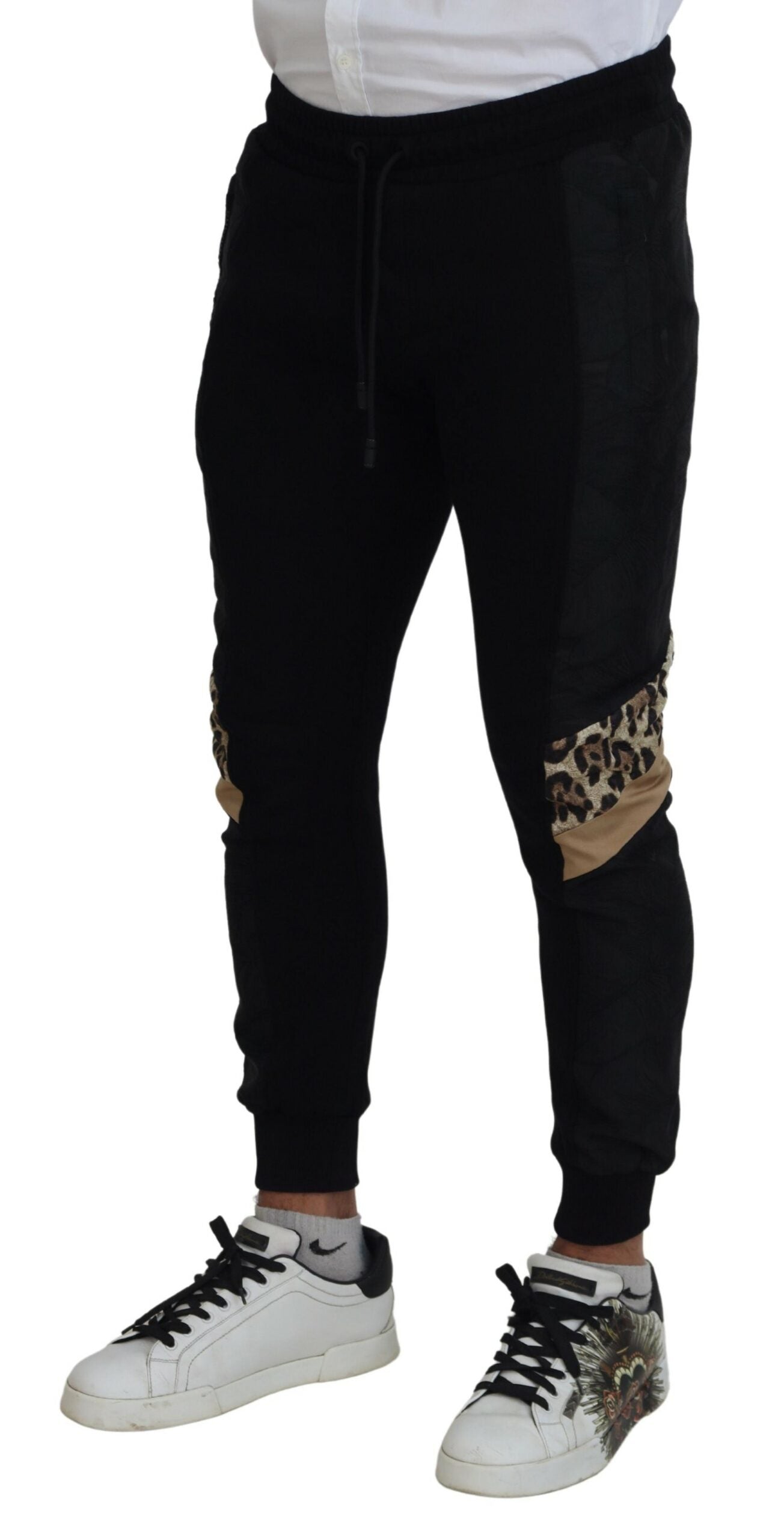 Dolce &amp; Gabbana Elegante schwarze Jogginghose für den modernen Mann