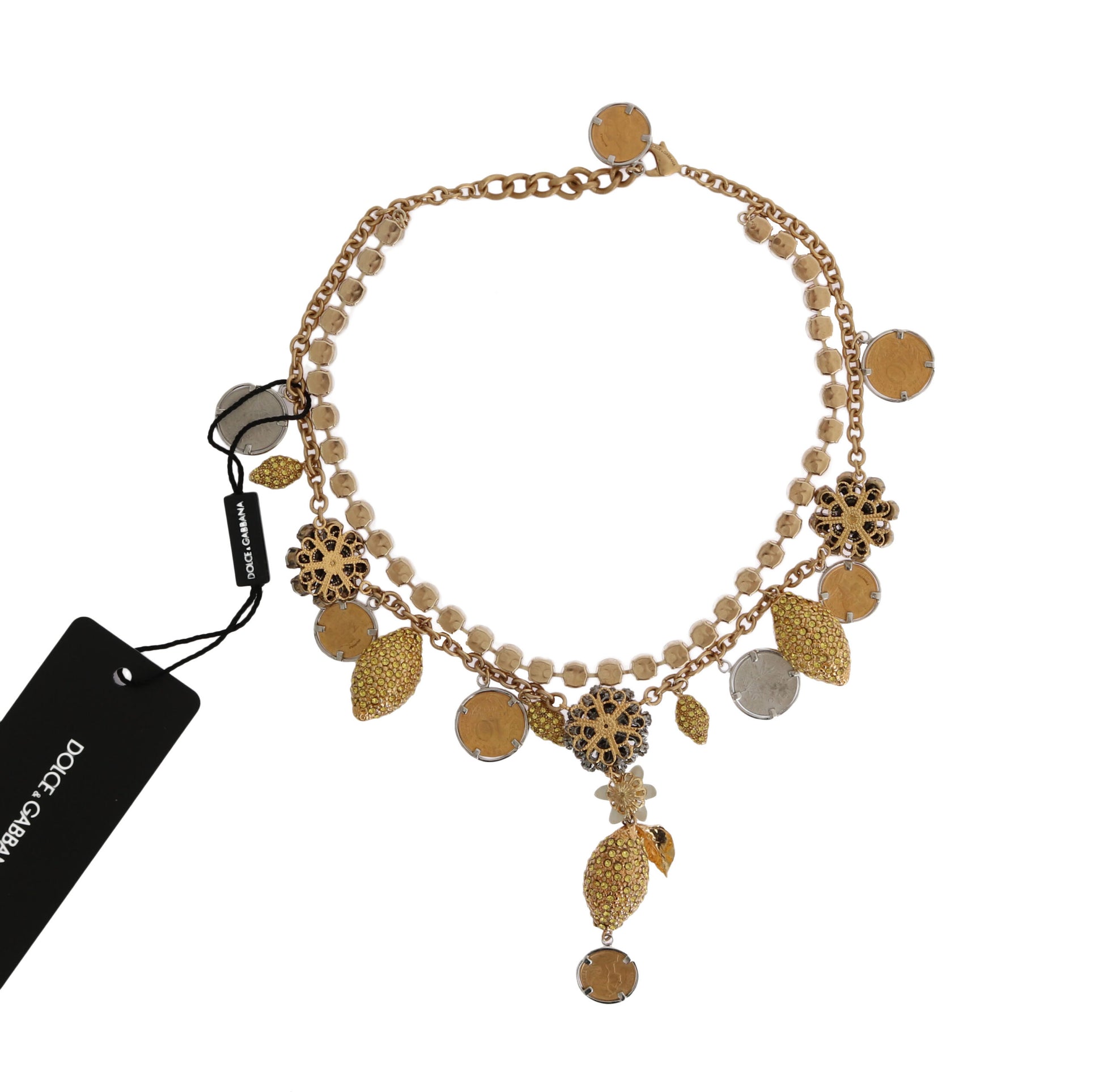 Dolce &amp; Gabbana – Elegante, vergoldete Statement-Halskette