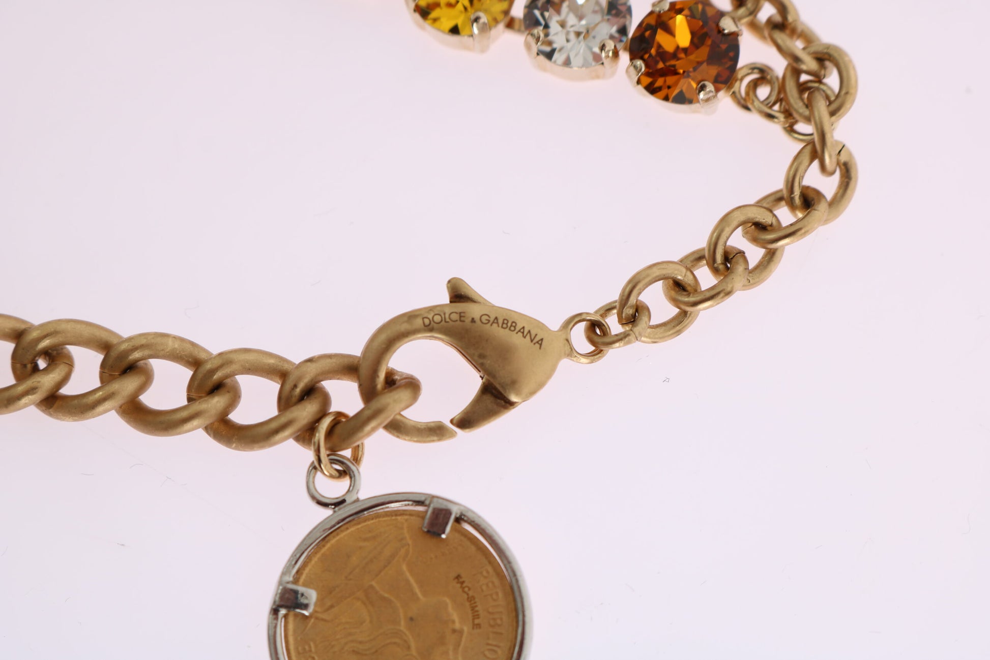 Dolce &amp; Gabbana – Elegante, vergoldete Statement-Halskette