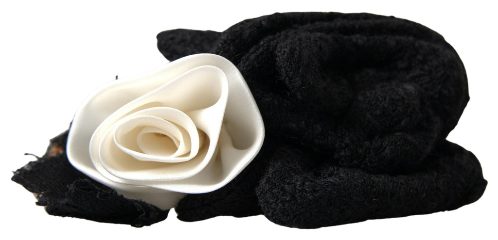 Dolce & Gabbana Diadem Headband Tiara White Rose Crystal Hair Gold - Allority