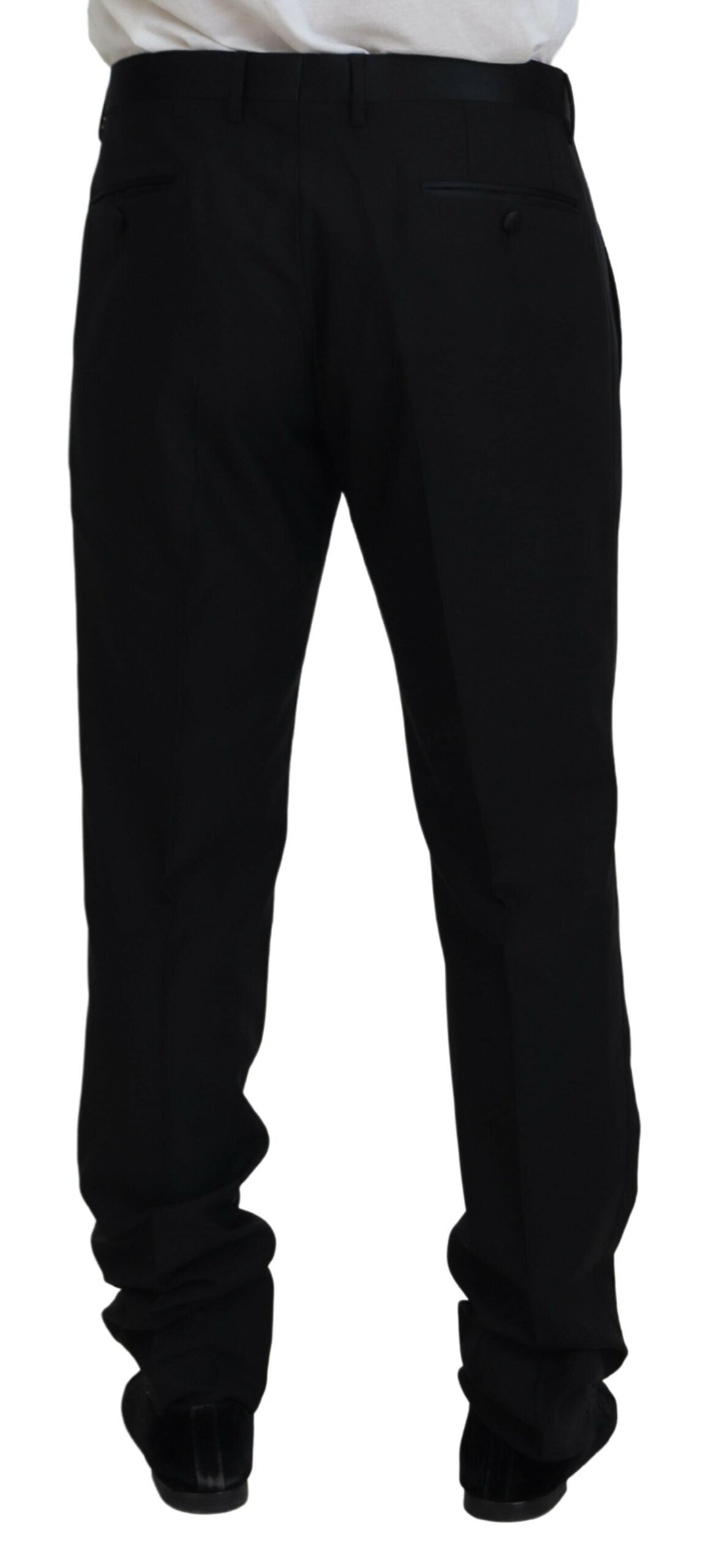 Dolce &amp; Gabbana Elegante Slim Fit-Anzughose in Schwarz