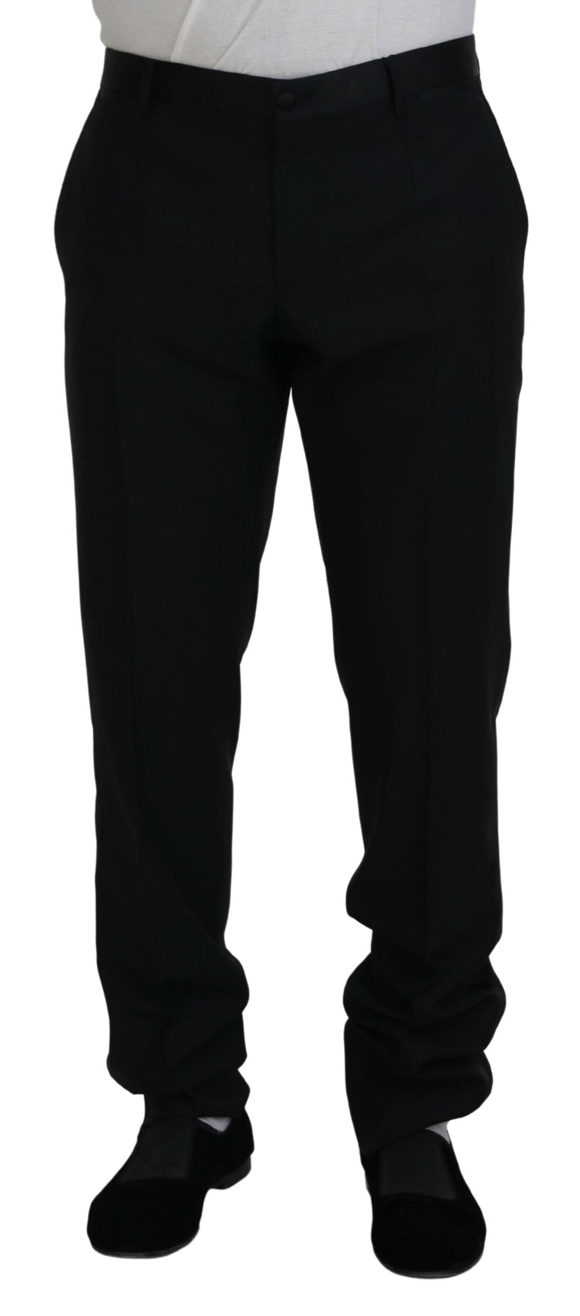 Dolce &amp; Gabbana Elegante Slim Fit-Anzughose in Schwarz