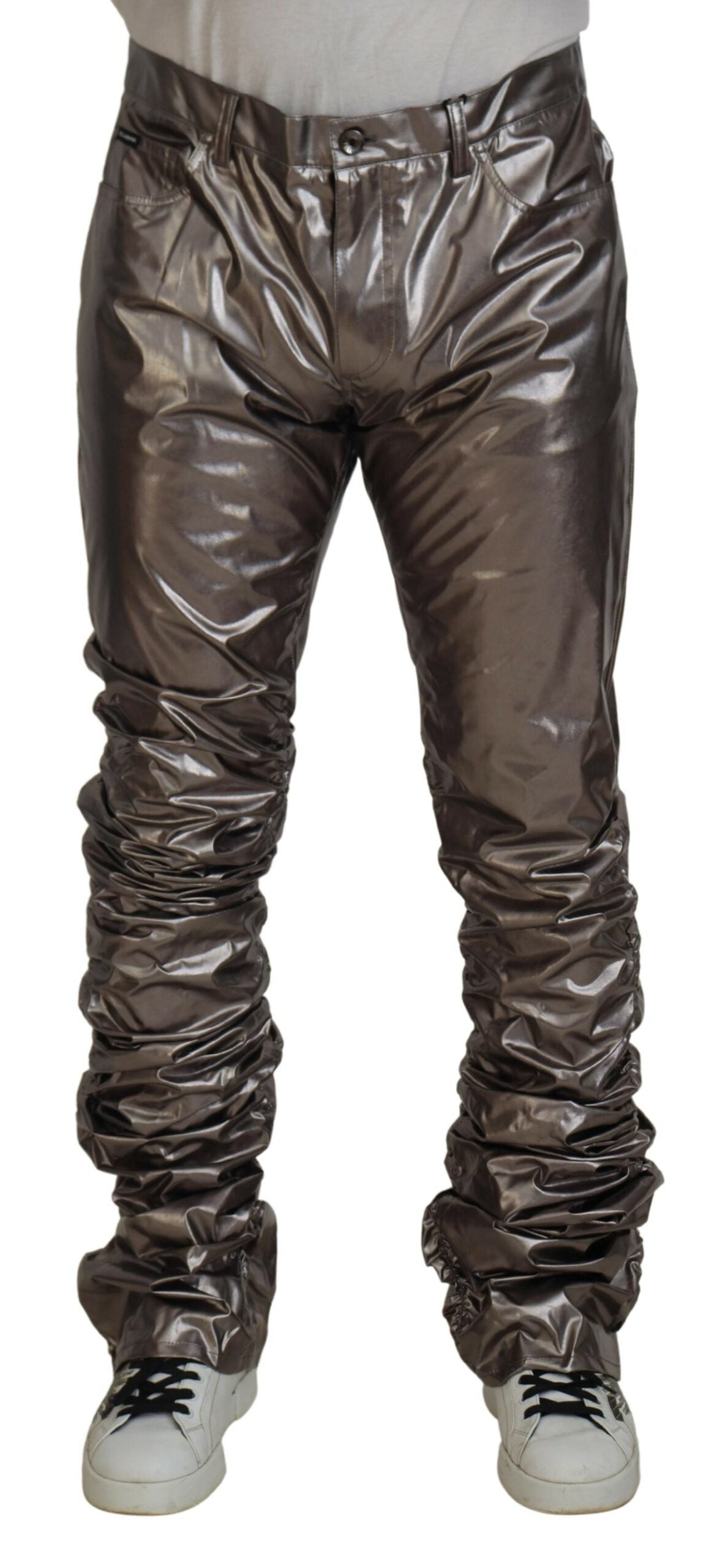 Dolce &amp; Gabbana Metallic Silber Freizeithose