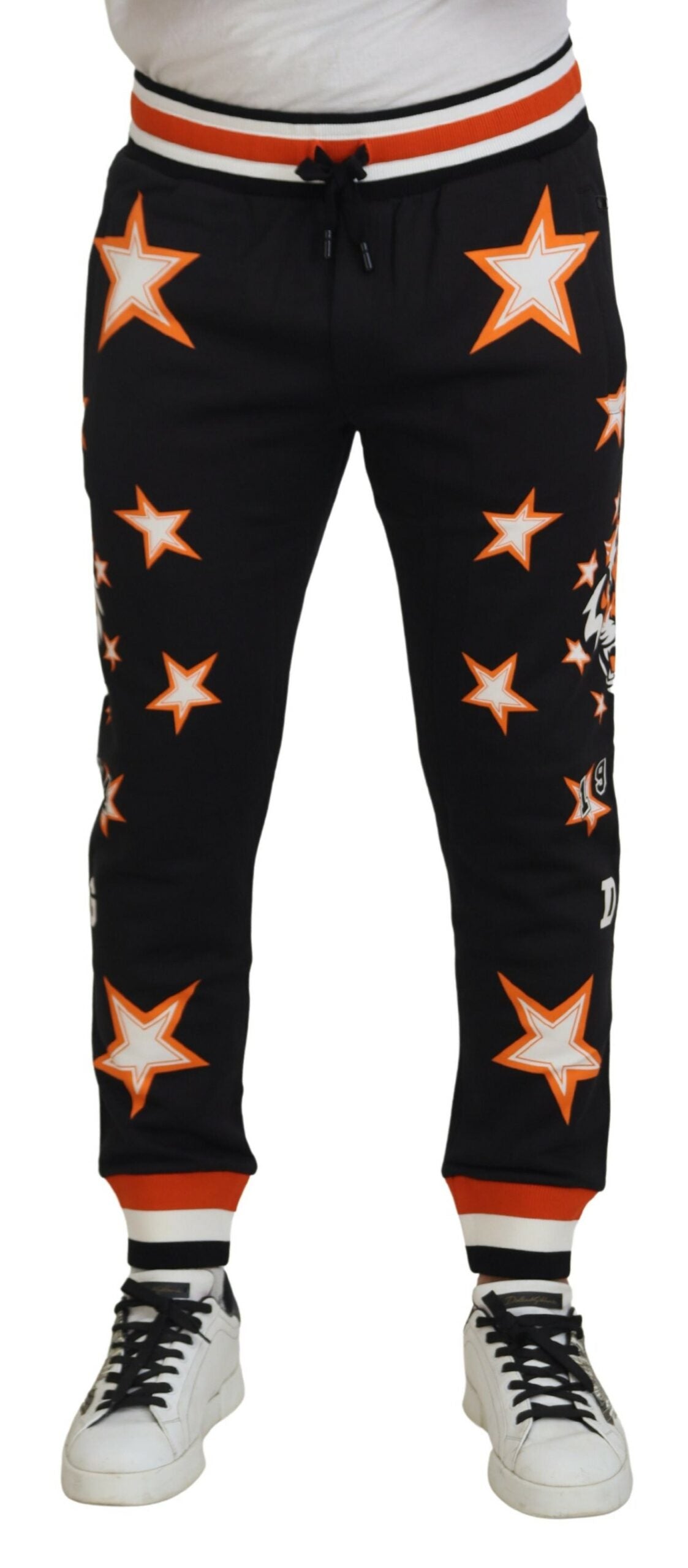 Dolce &amp; Gabbana Elegante schwarze Jogginghose mit Stern