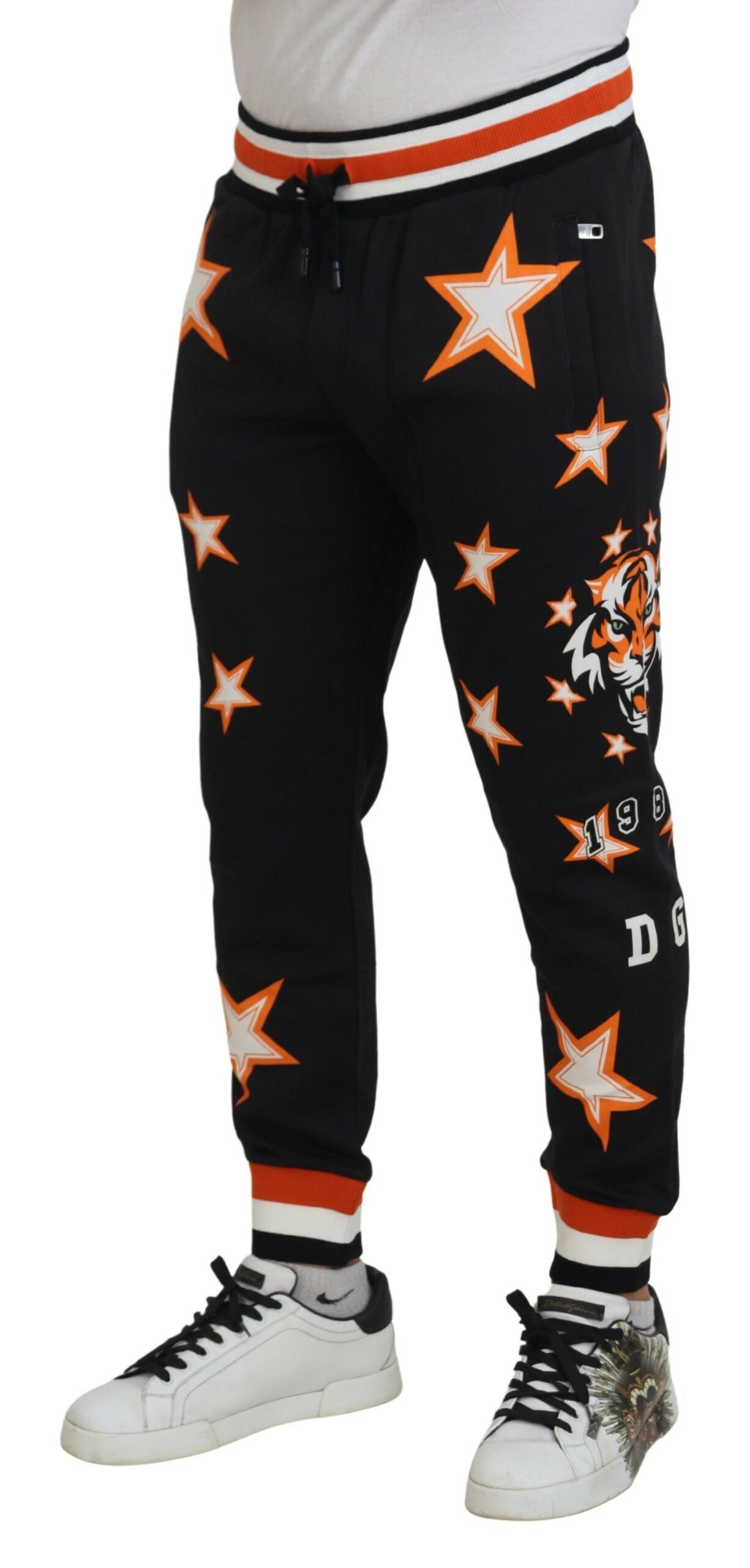 Dolce &amp; Gabbana Elegante schwarze Jogginghose mit Stern