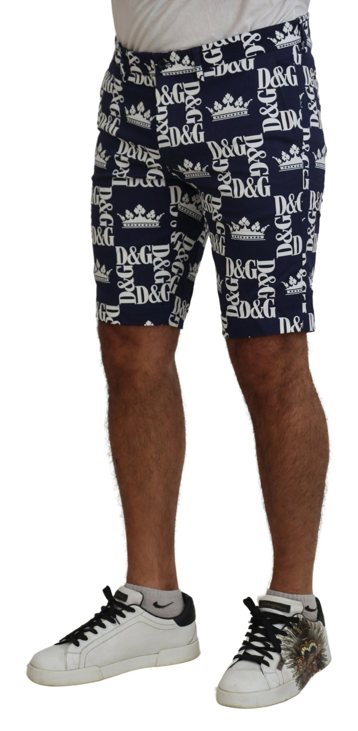 Dolce &amp; Gabbana Lässige Chino-Shorts mit Kronen-Print