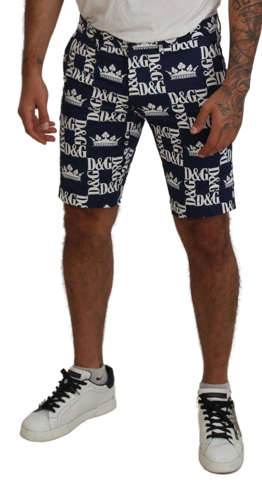 Dolce &amp; Gabbana Lässige Chino-Shorts mit Kronen-Print
