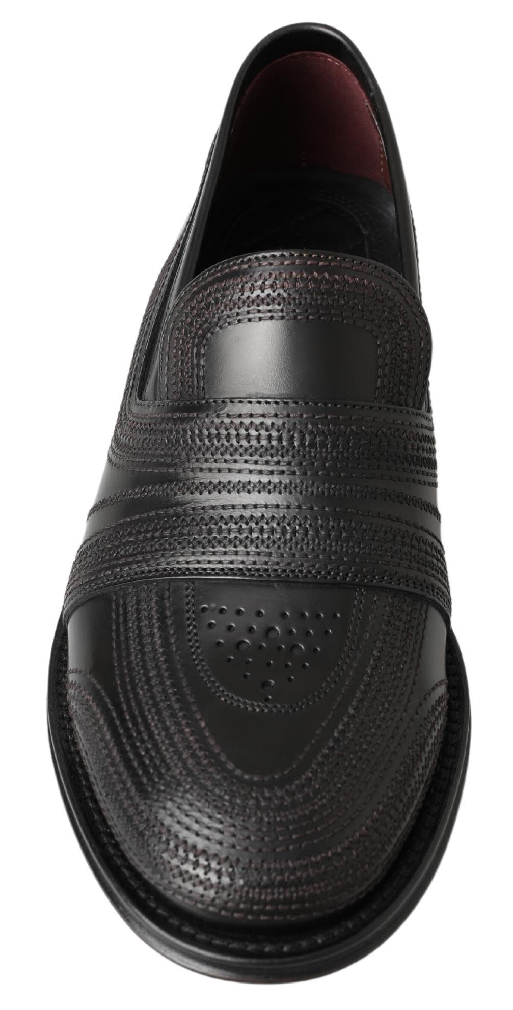 Dolce &amp; Gabbana Elegante Slipper-Loafer aus schwarzem Leder