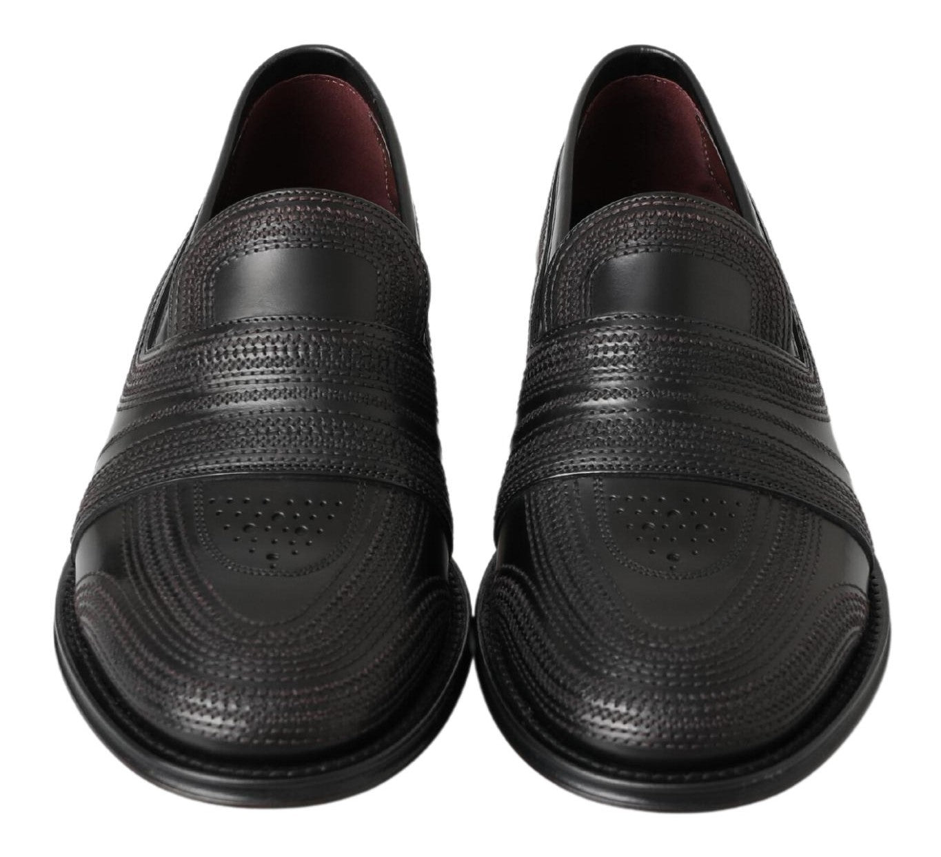 Dolce &amp; Gabbana Elegante Slipper-Loafer aus schwarzem Leder