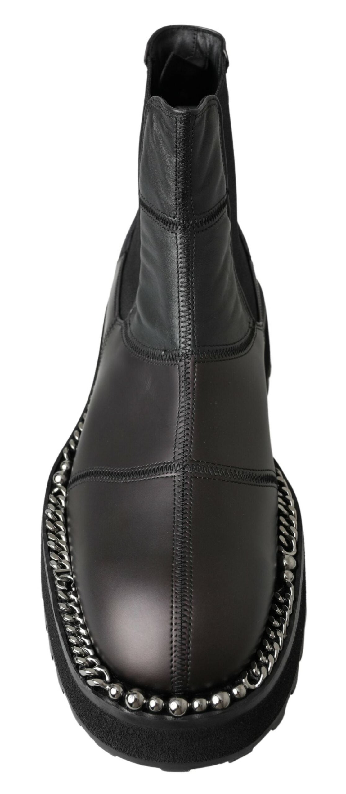 Dolce &amp; Gabbana Elegante schwarze Stretch-Stiefel zum Hineinschlüpfen