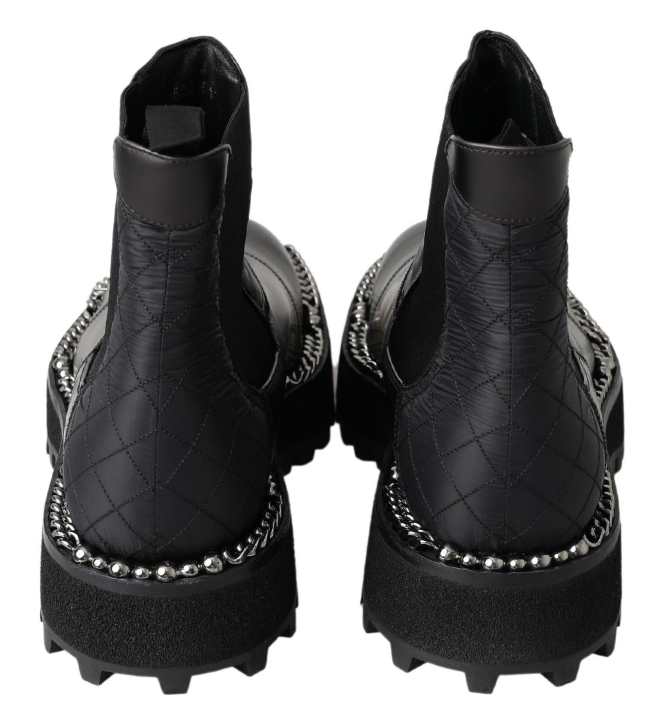 Dolce &amp; Gabbana Elegante schwarze Stretch-Stiefel zum Hineinschlüpfen