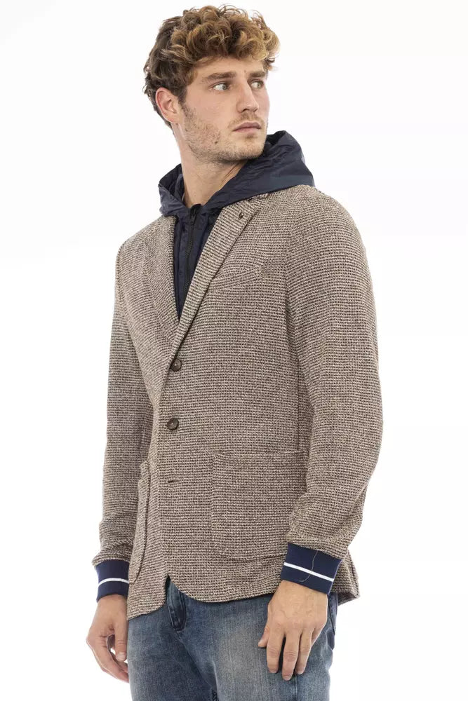 Distretto12 Schicke wasserdichte Stoffjacke mit Kapuze
