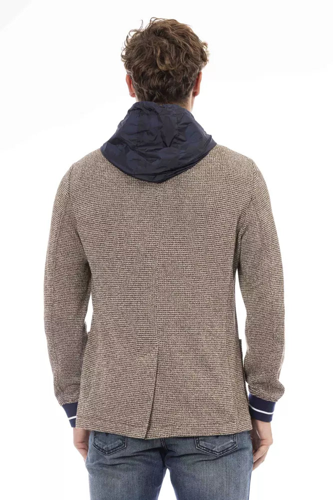 Distretto12 Schicke wasserdichte Stoffjacke mit Kapuze
