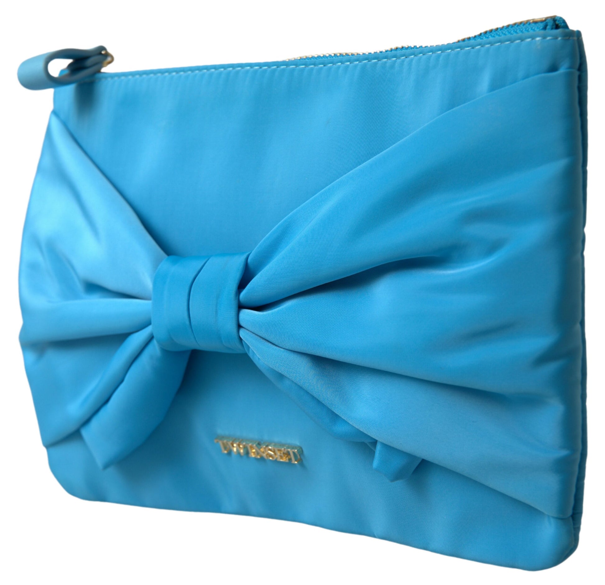 Twinset – Elegante Seidenclutch mit Schleifenakzent