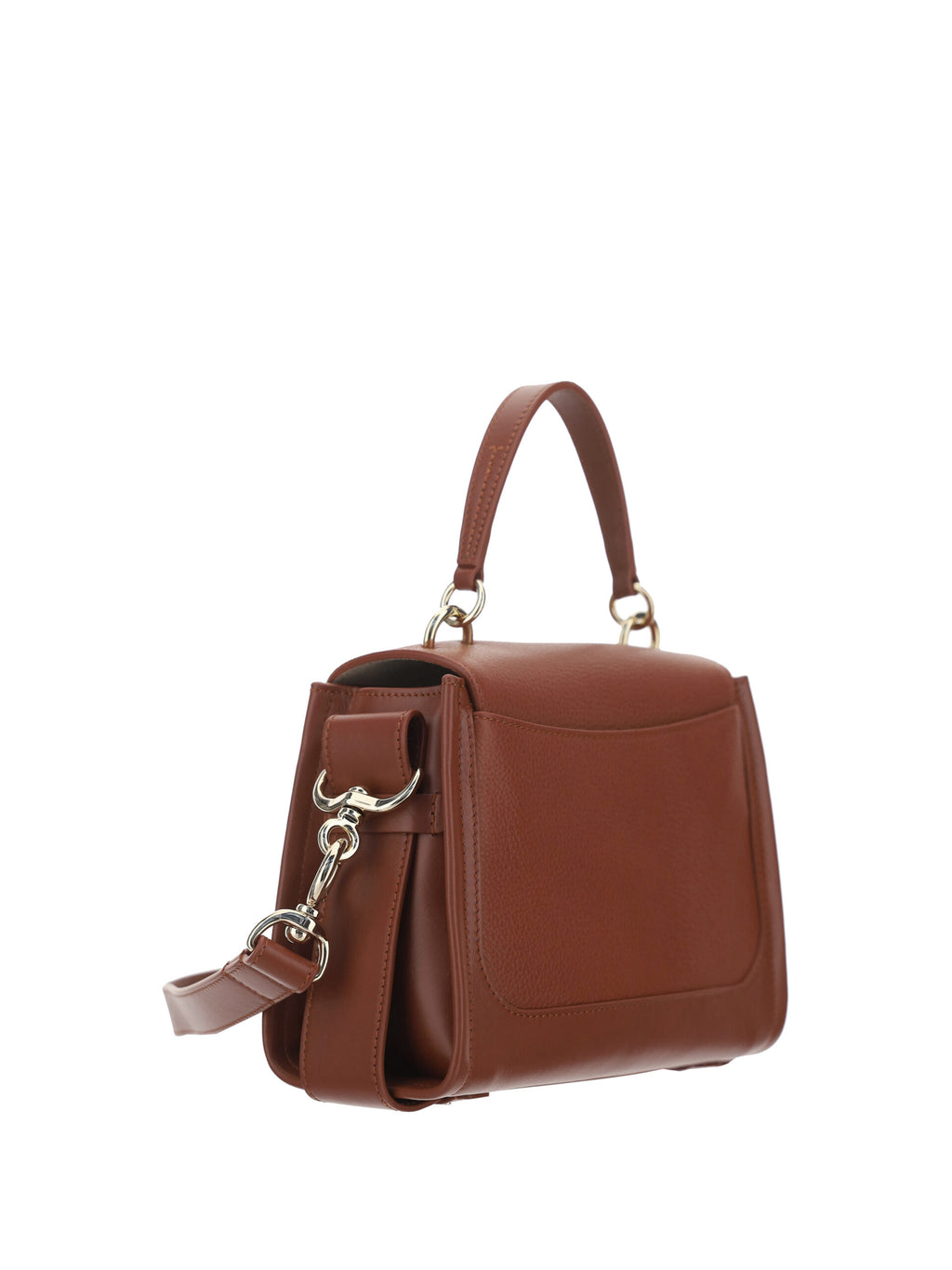 Chloé Elegante Schultertasche aus sepiabraunem Kalbsleder