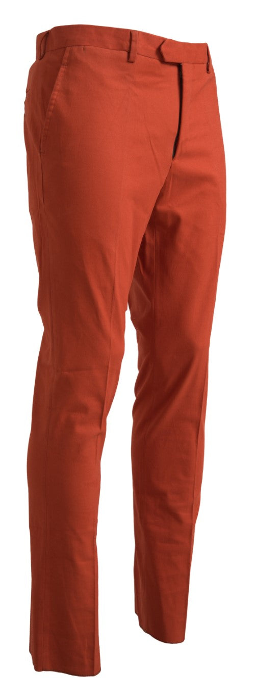 BENCIVENGA Elegante orangefarbene Hose aus reiner Baumwolle