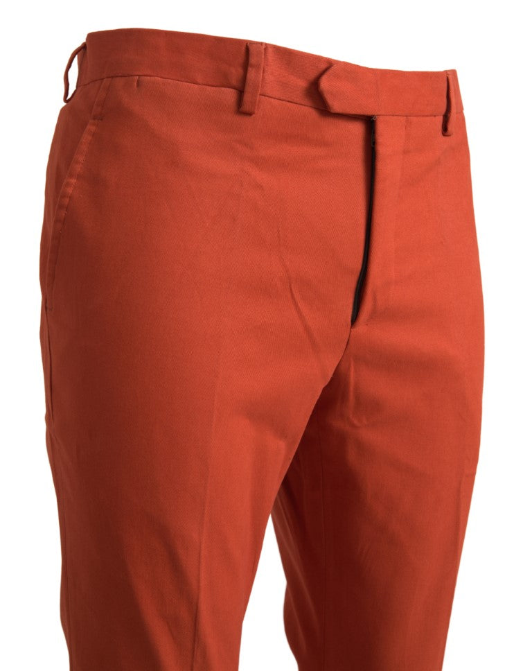 BENCIVENGA Elegante orangefarbene Hose aus reiner Baumwolle