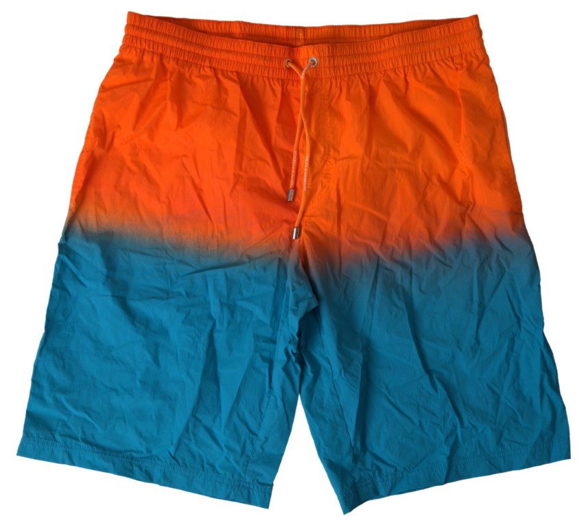 Dolce &amp; Gabbana – Badeshorts mit Farbverlaufseffekt in leuchtendem Orange
