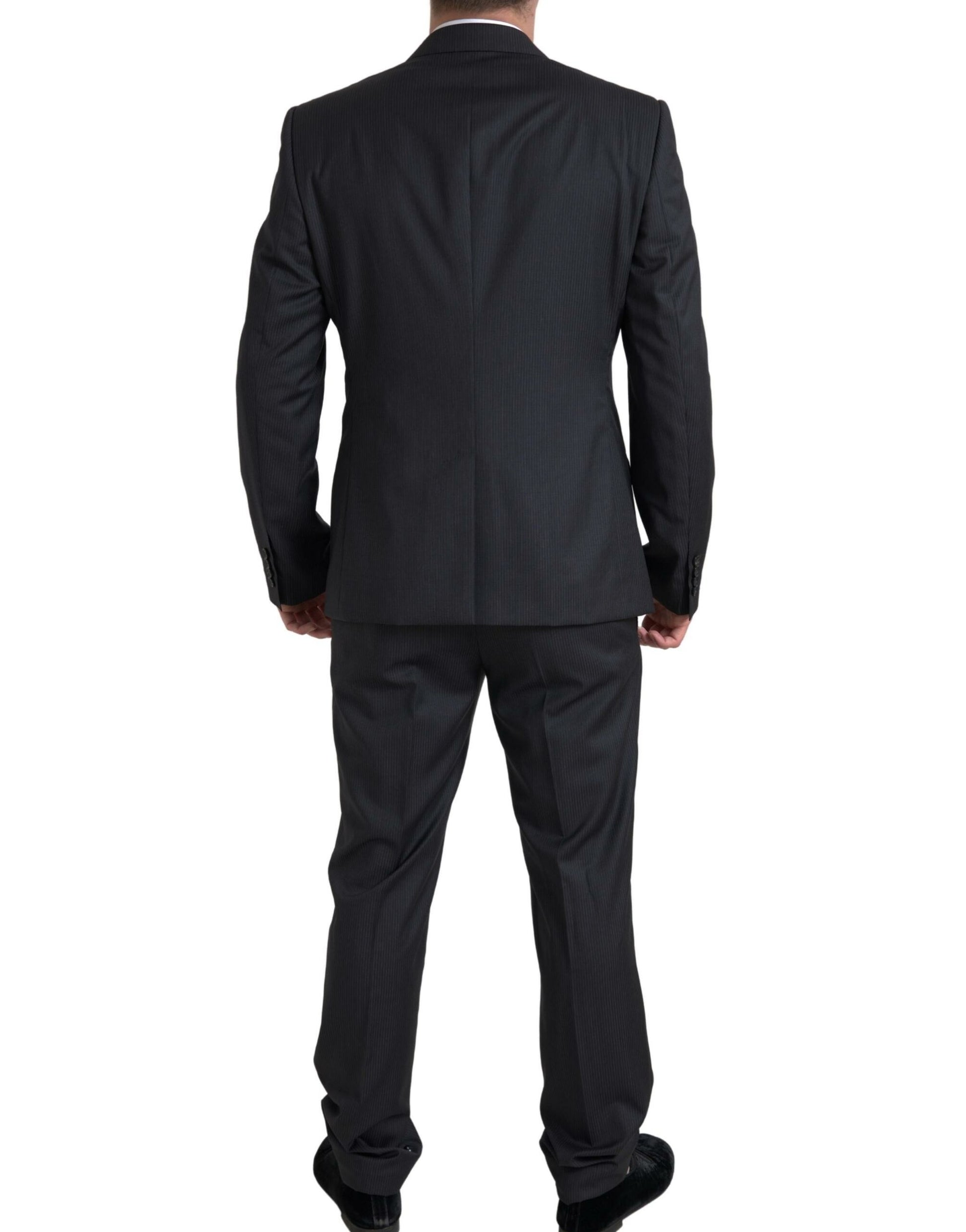 Dolce &amp; Gabbana – Eleganter schwarzer zweiteiliger Slim-Fit-Anzug