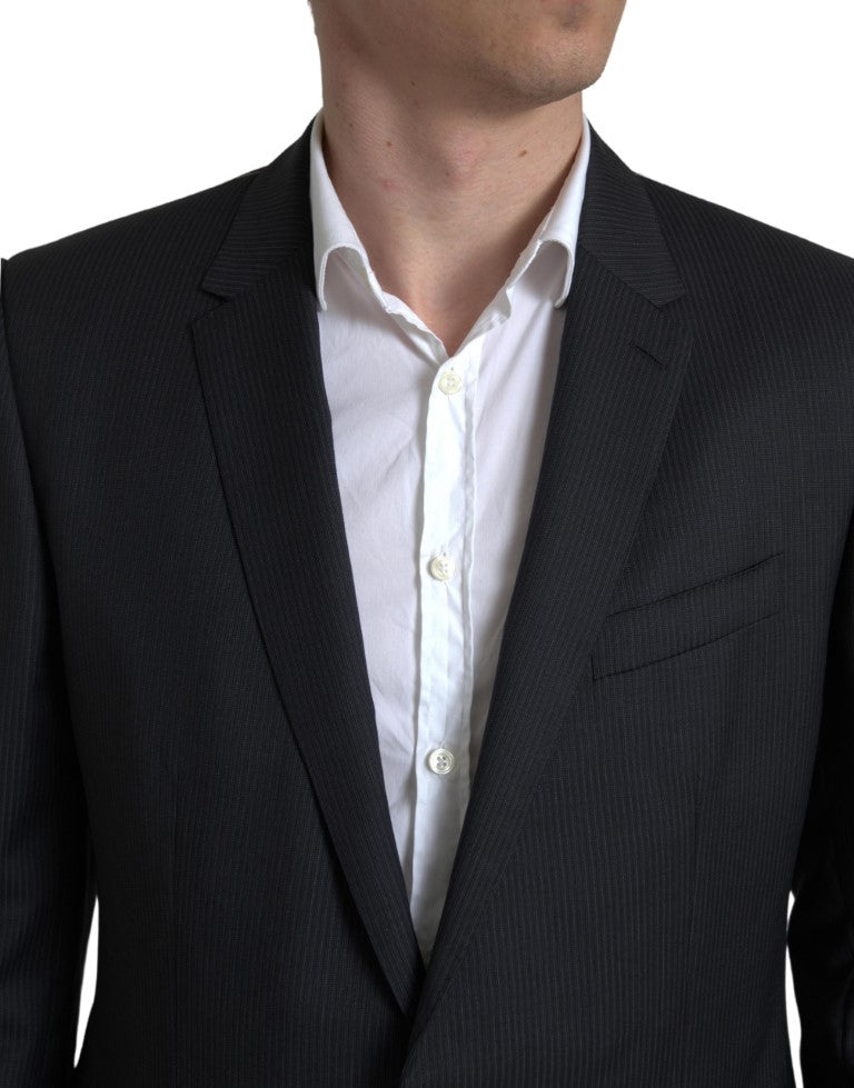 Dolce &amp; Gabbana – Eleganter schwarzer zweiteiliger Slim-Fit-Anzug
