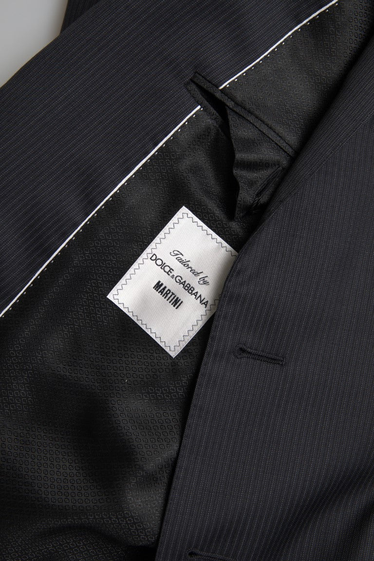 Dolce &amp; Gabbana – Eleganter schwarzer zweiteiliger Slim-Fit-Anzug