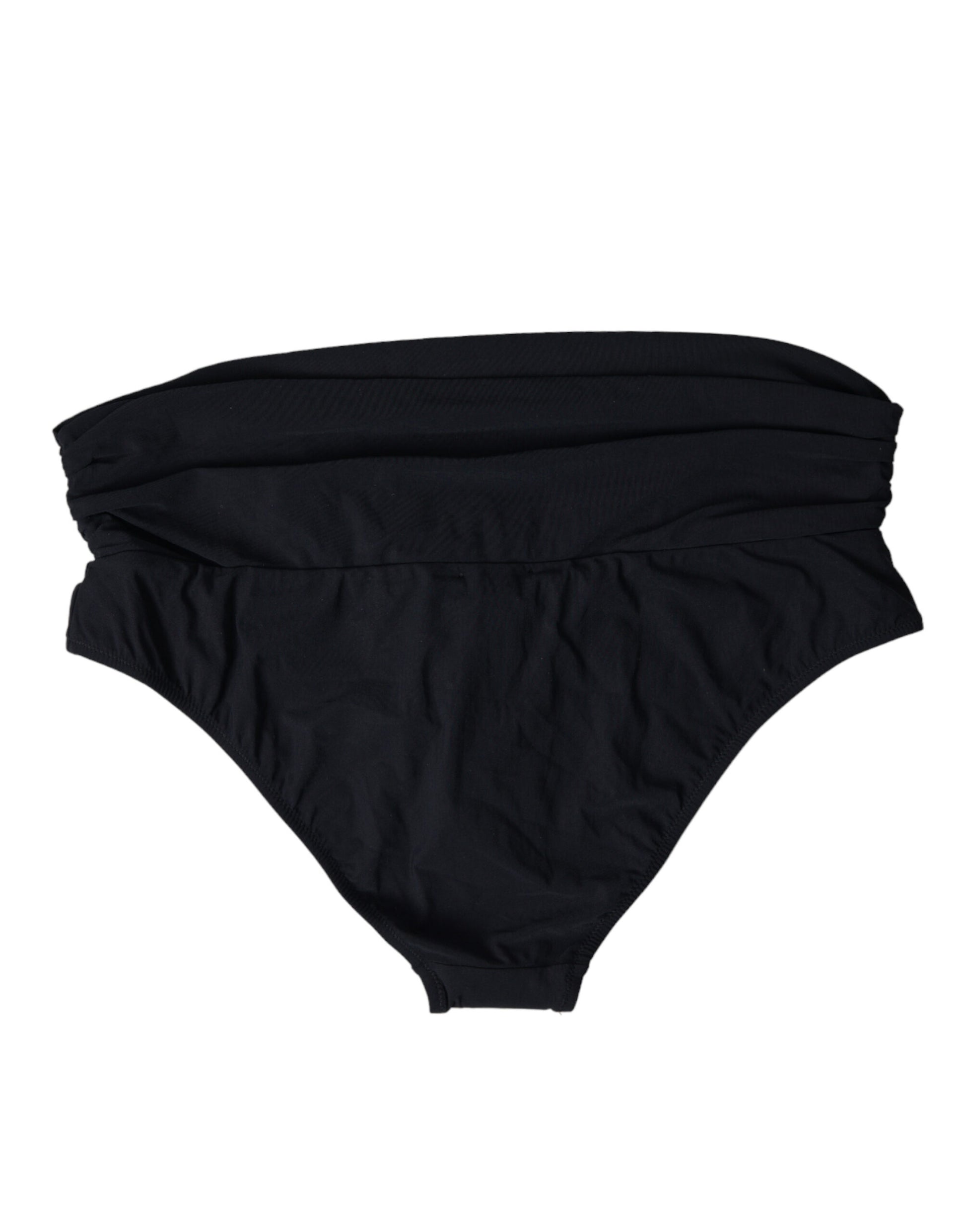 Dolce &amp; Gabbana Elegantes schwarzes Bikinihöschen – Ultimative Strandeleganz
