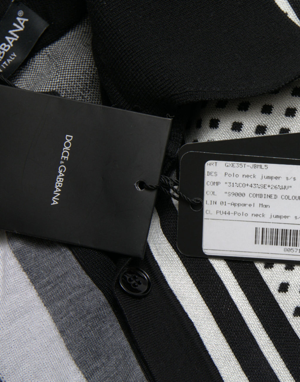 Dolce &amp; Gabbana Elegante gestreifte Strickjacke aus Seidenmischung