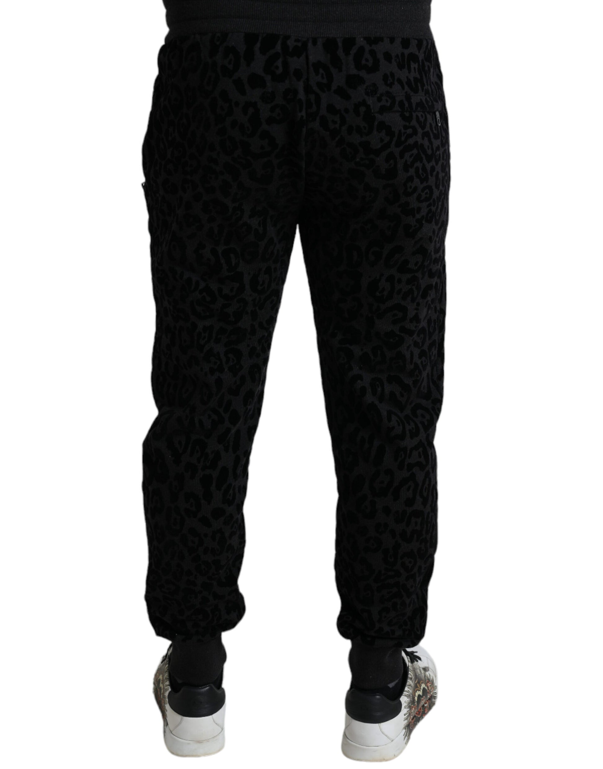 Dolce &amp; Gabbana Elegante Leoparden-Jogginghosen für Herren