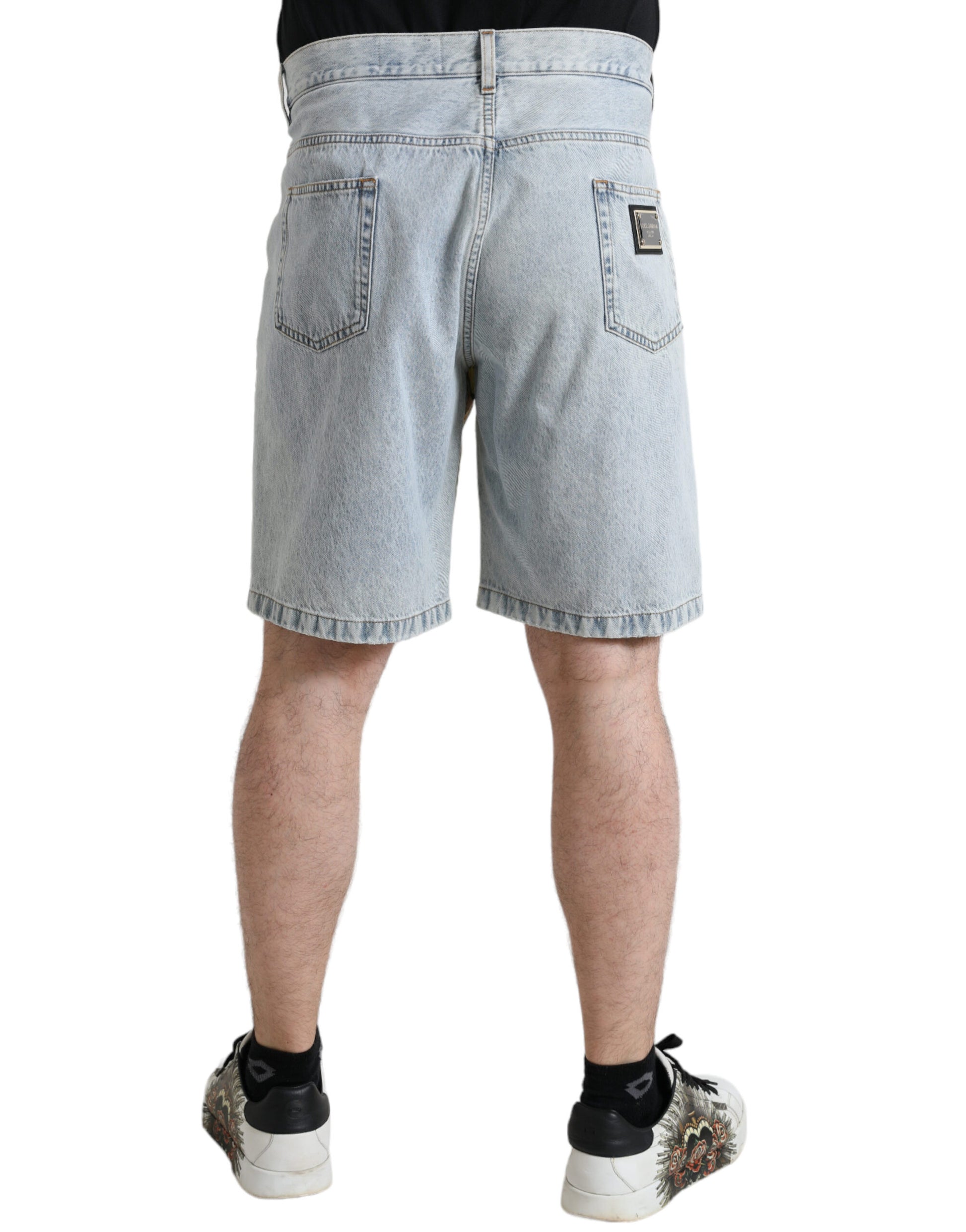 Dolce &amp; Gabbana – Bermudashorts aus Baumwolle mit mehrfarbigem Blumenmuster