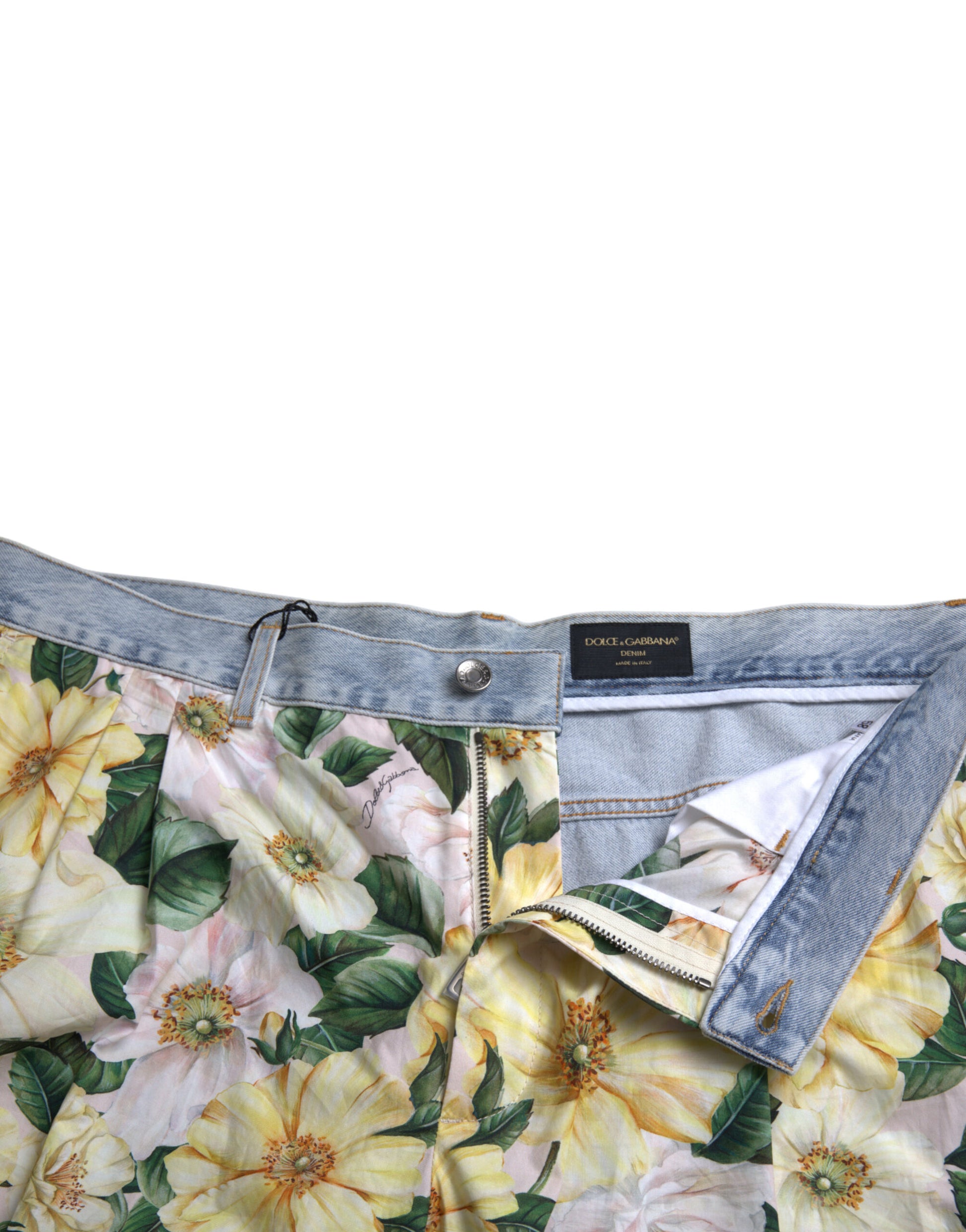 Dolce &amp; Gabbana – Bermudashorts aus Baumwolle mit mehrfarbigem Blumenmuster