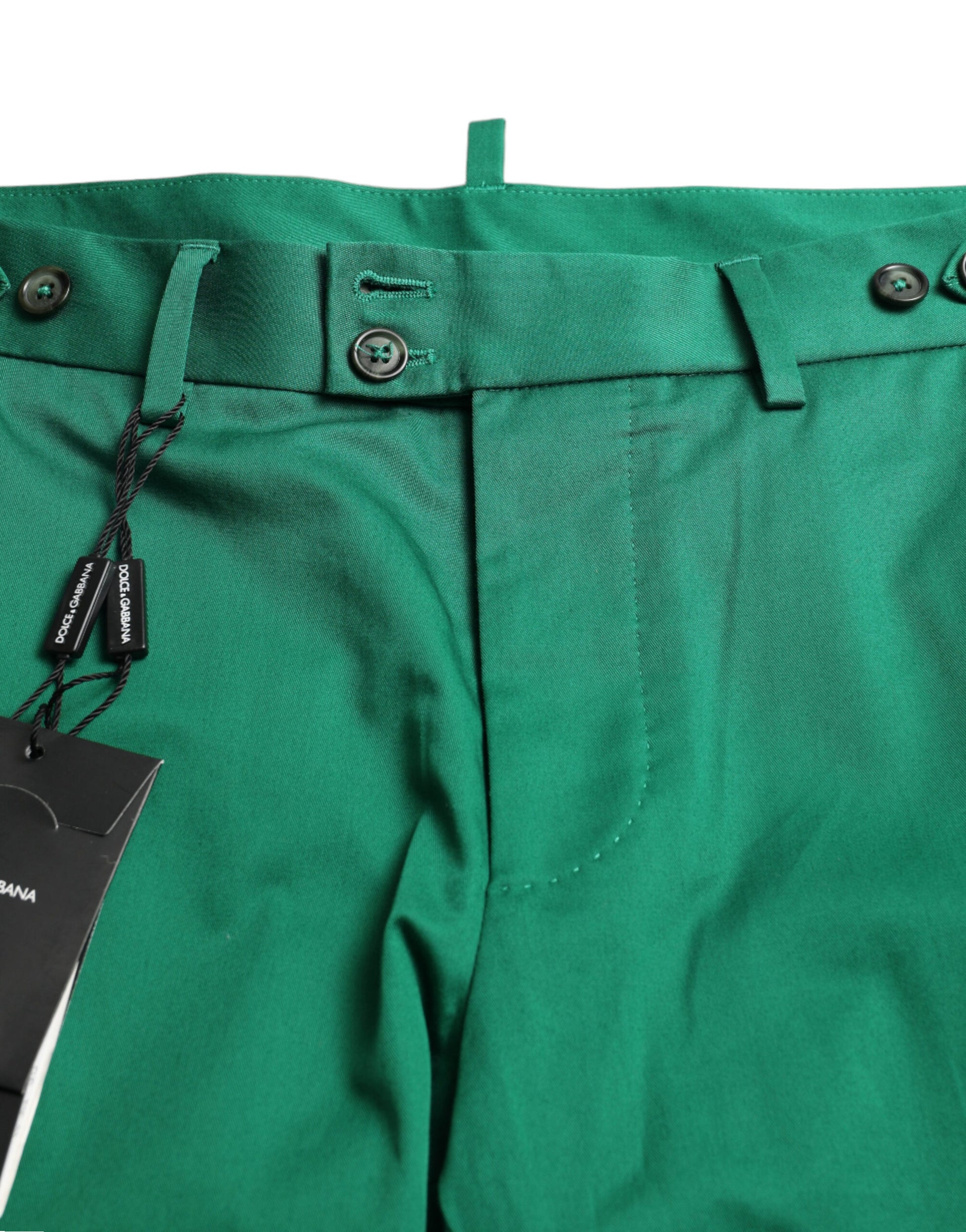Dolce &amp; Gabbana Elegante dunkelgrüne Bermudashorts aus Baumwolle