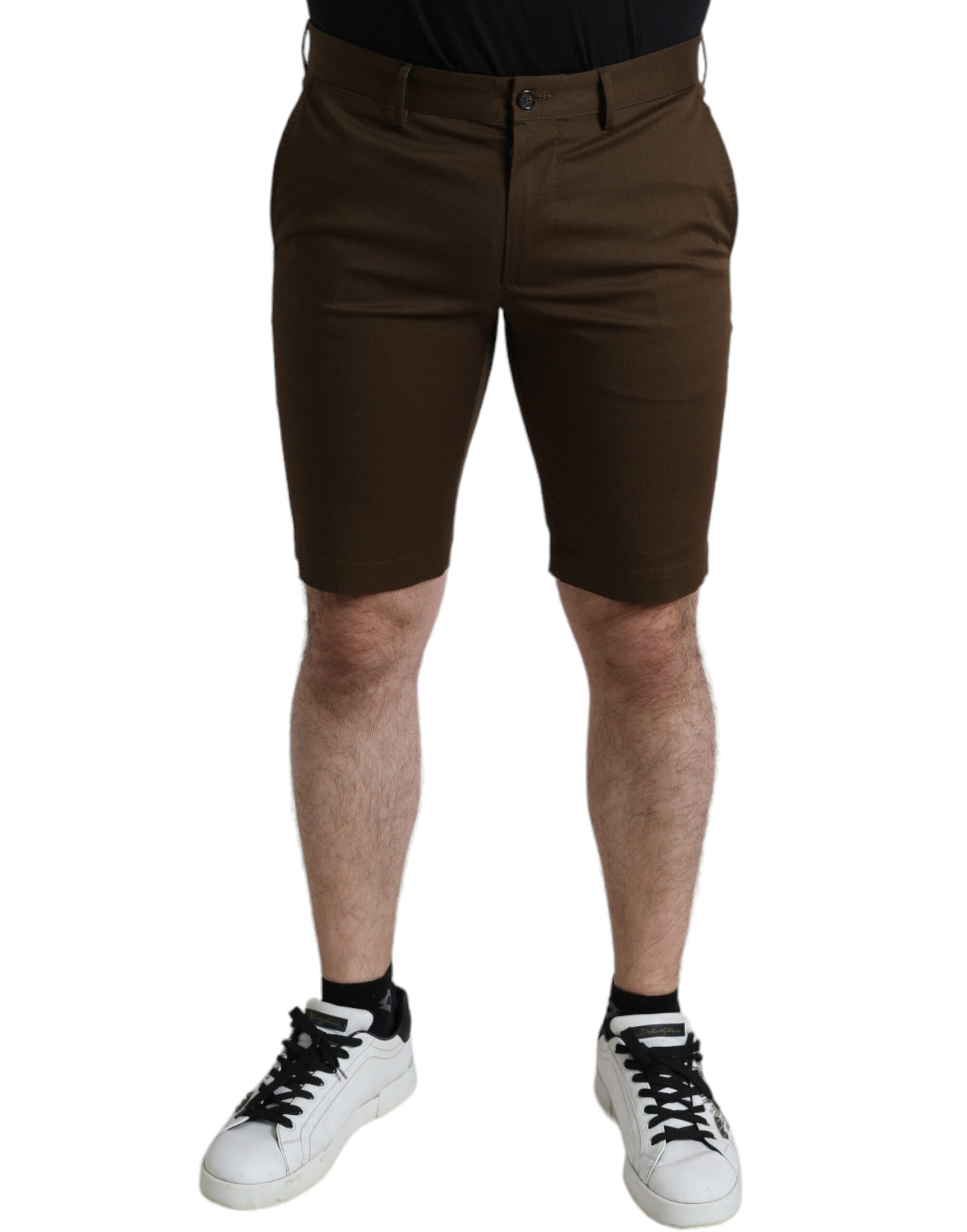 Dolce &amp; Gabbana – Schicke braune Bermudashorts mit Logodetail