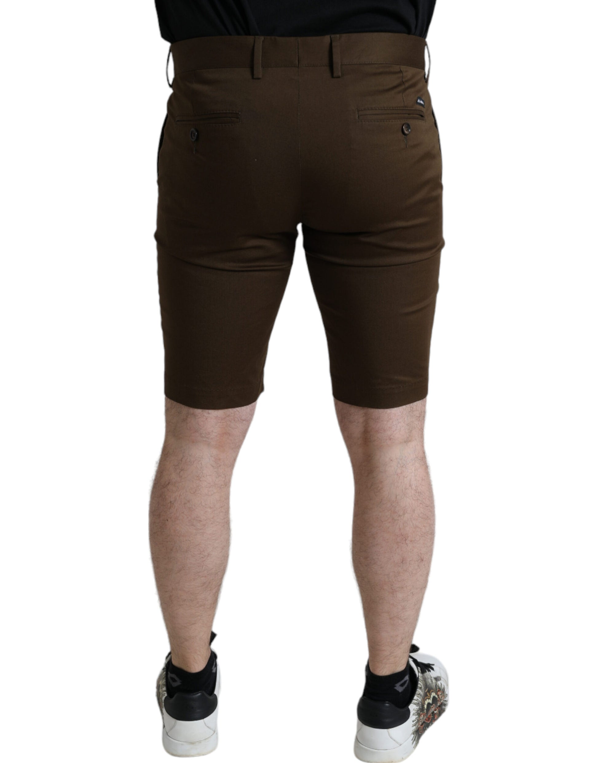 Dolce &amp; Gabbana – Schicke braune Bermudashorts mit Logodetail