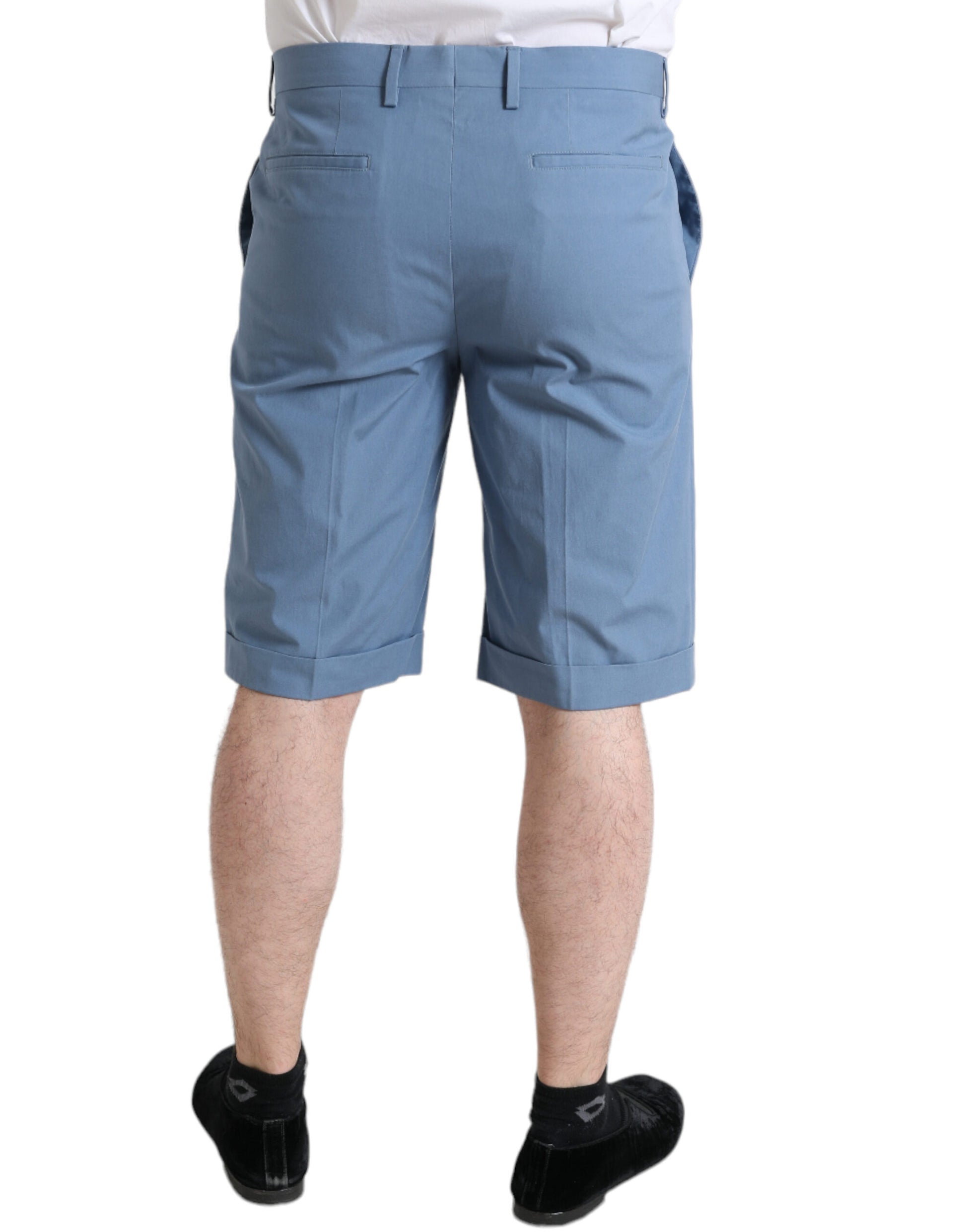 Dolce &amp; Gabbana Himmelblaue Bermudashorts aus Baumwolle
