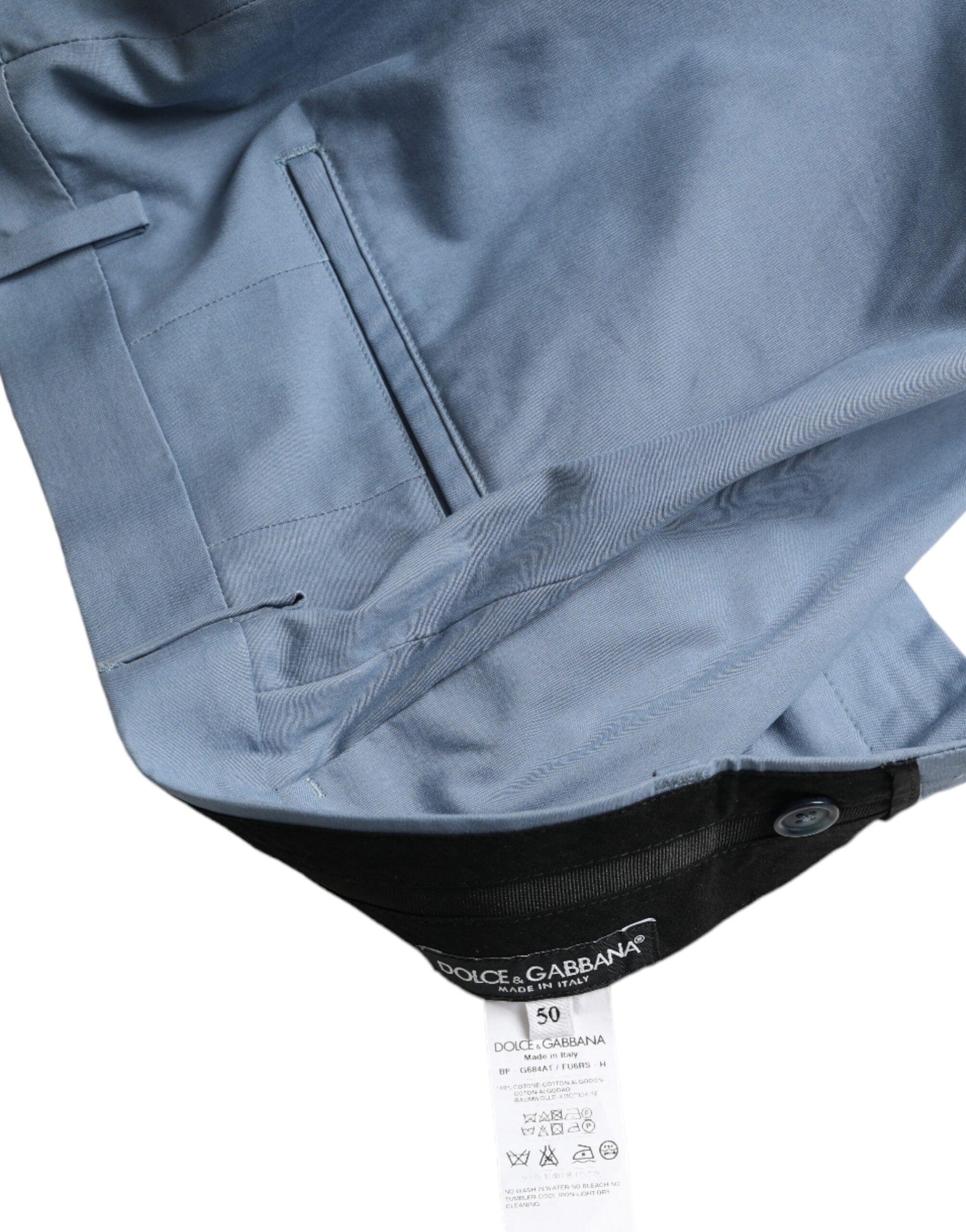 Dolce &amp; Gabbana Himmelblaue Bermudashorts aus Baumwolle