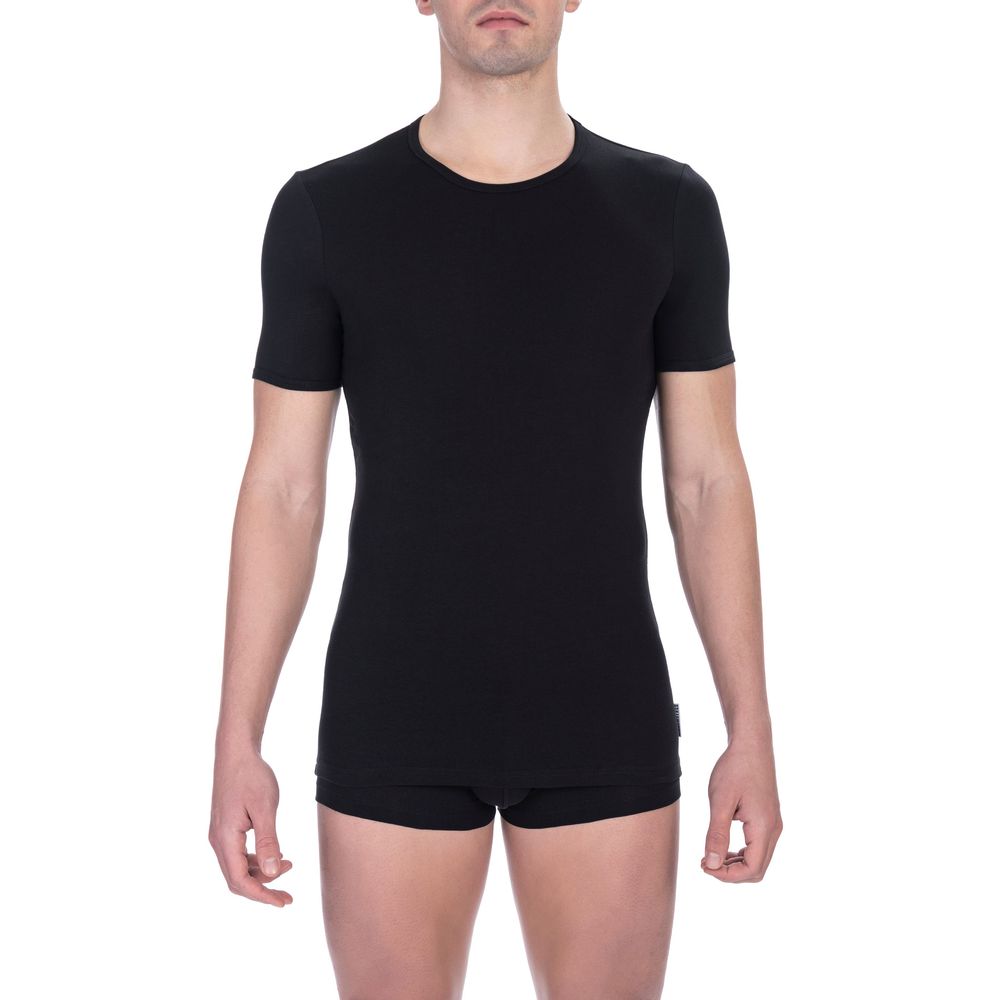 Bikkembergs Schwarzes Baumwoll-T-Shirt für Herren