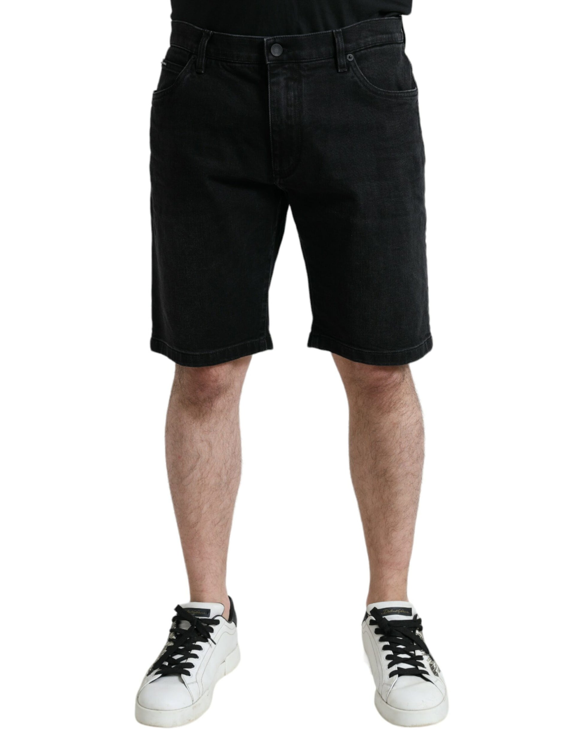 Dolce &amp; Gabbana Schicke schwarze Bermuda-Jeansshorts