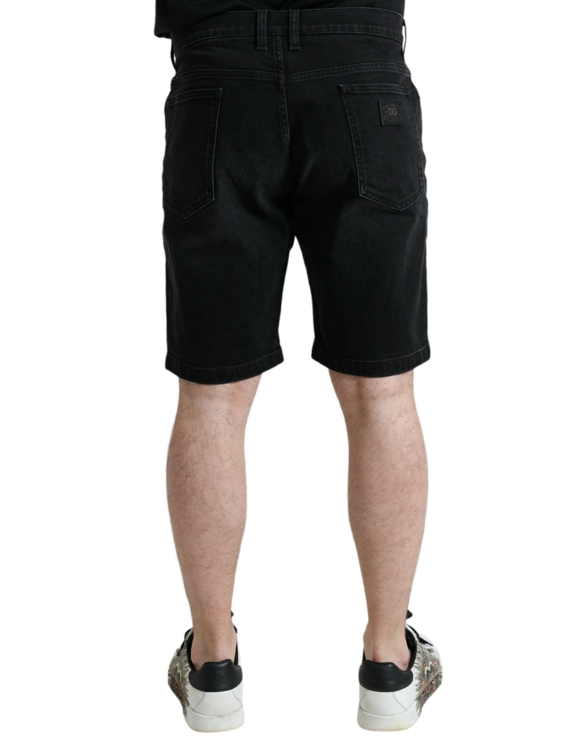 Dolce &amp; Gabbana Schicke schwarze Bermuda-Jeansshorts