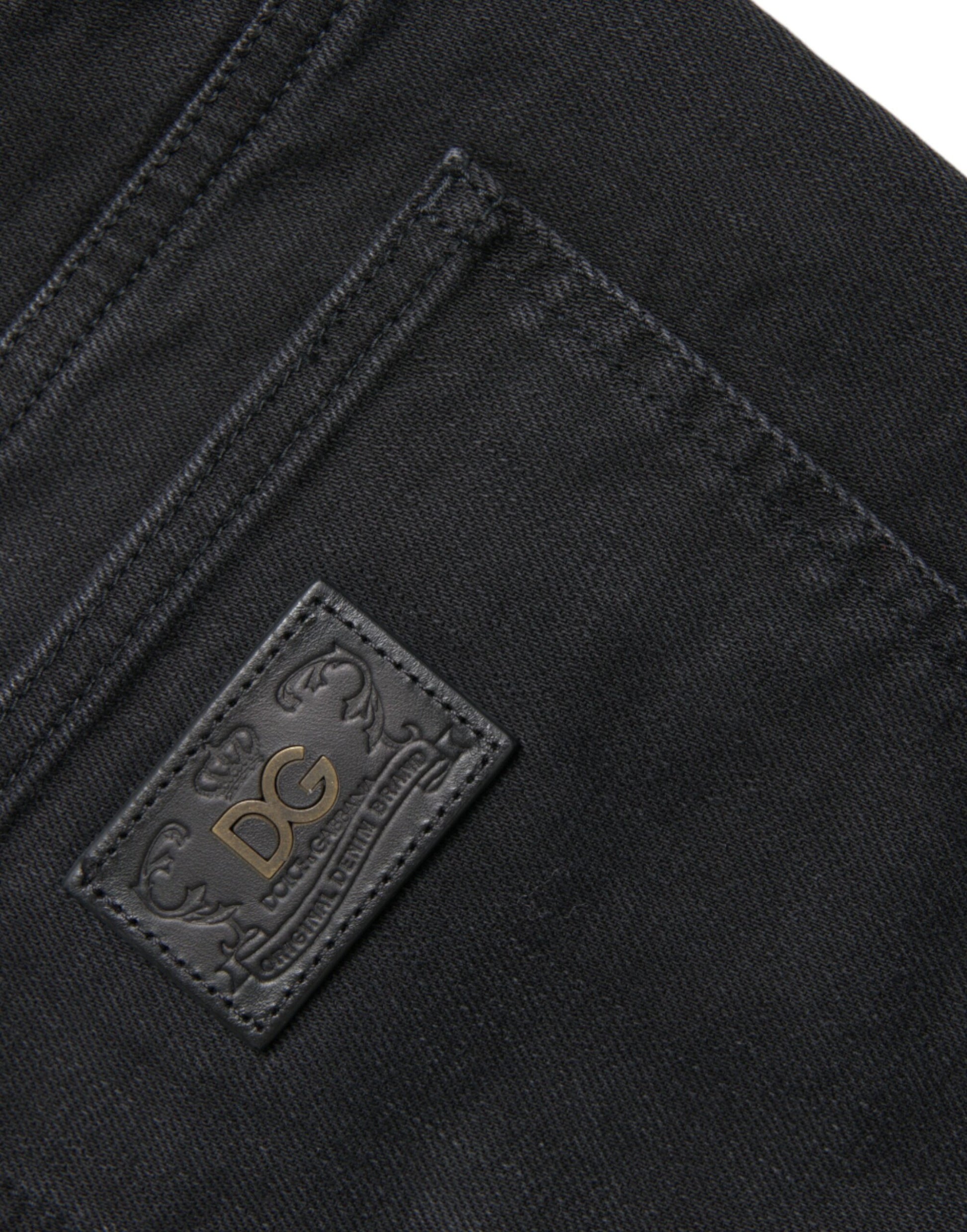 Dolce &amp; Gabbana Schicke schwarze Bermuda-Jeansshorts