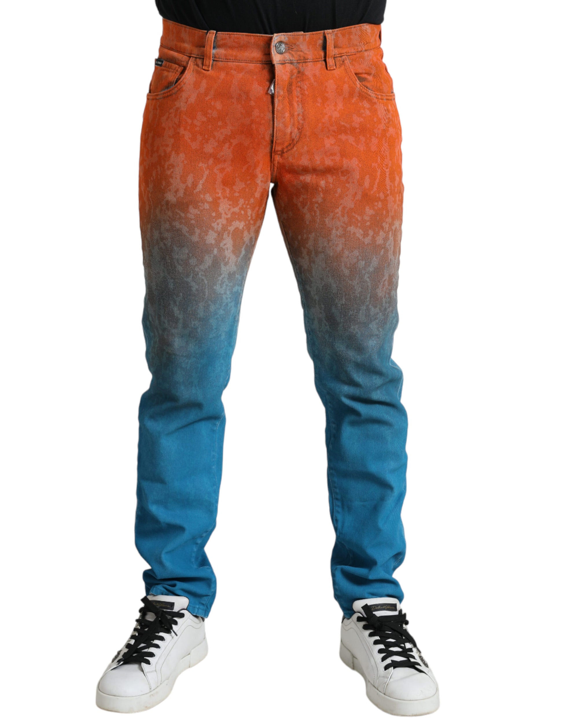 Dolce &amp; Gabbana Elegante Skinny-Jeans mit Ombre-Muster